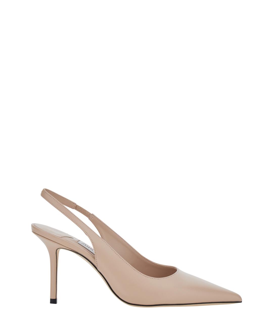 JIMMY CHOO Бежевые кожаные туфли, фото 1