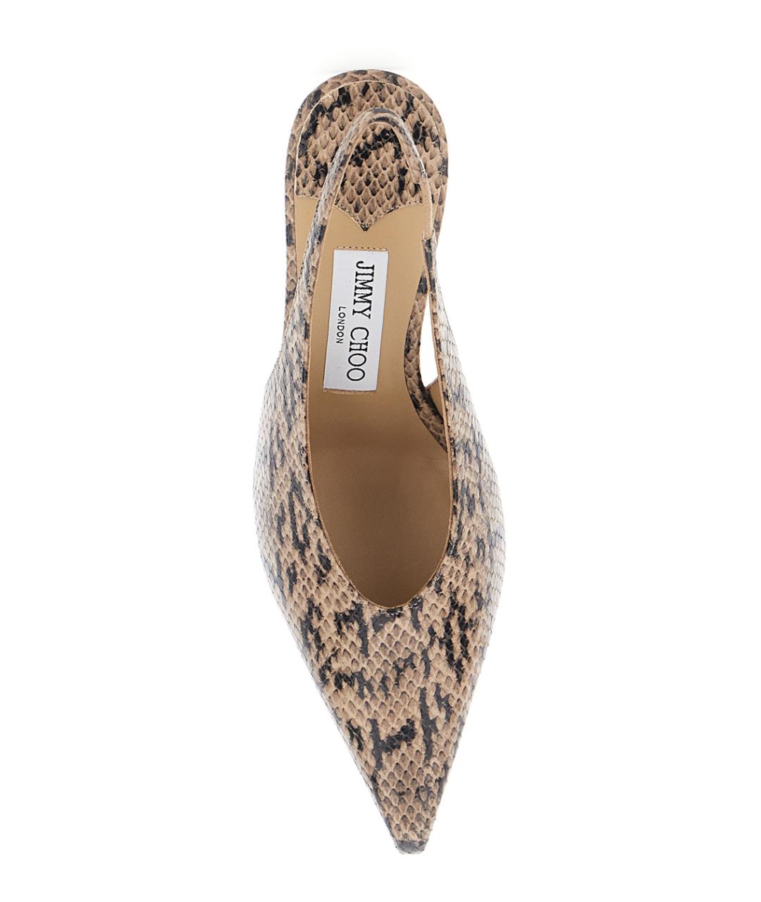 JIMMY CHOO Бежевые кожаные туфли, фото 4