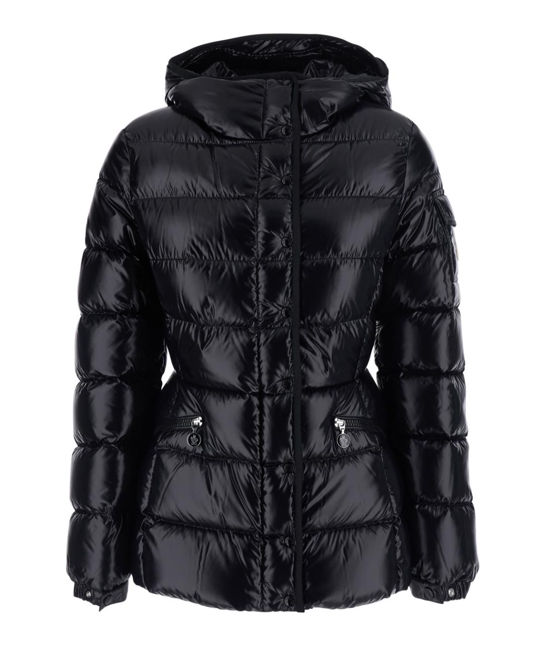 MONCLER Черный полиамидовый пуховик, фото 1
