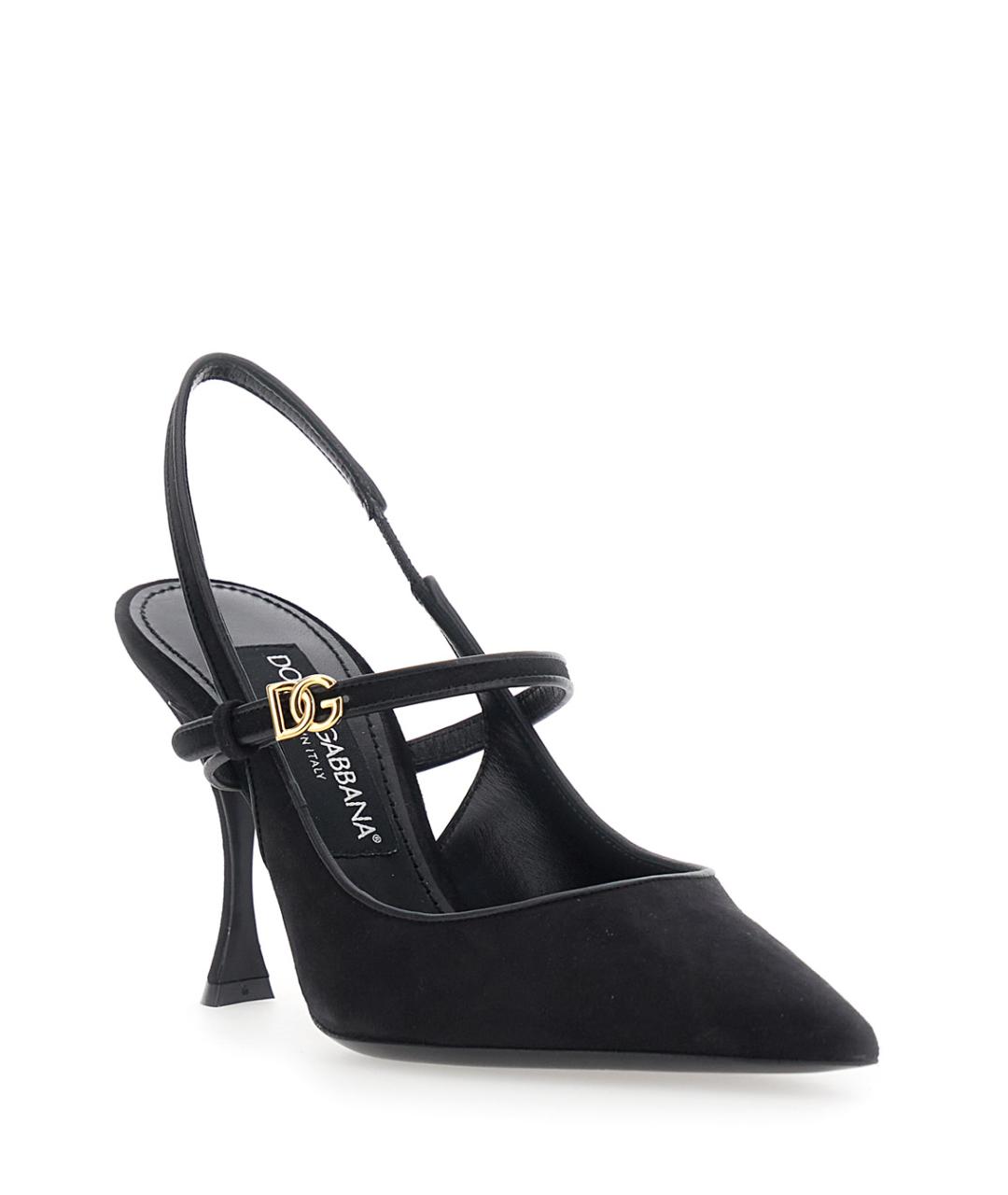 DOLCE&GABBANA Черные замшевые туфли, фото 2