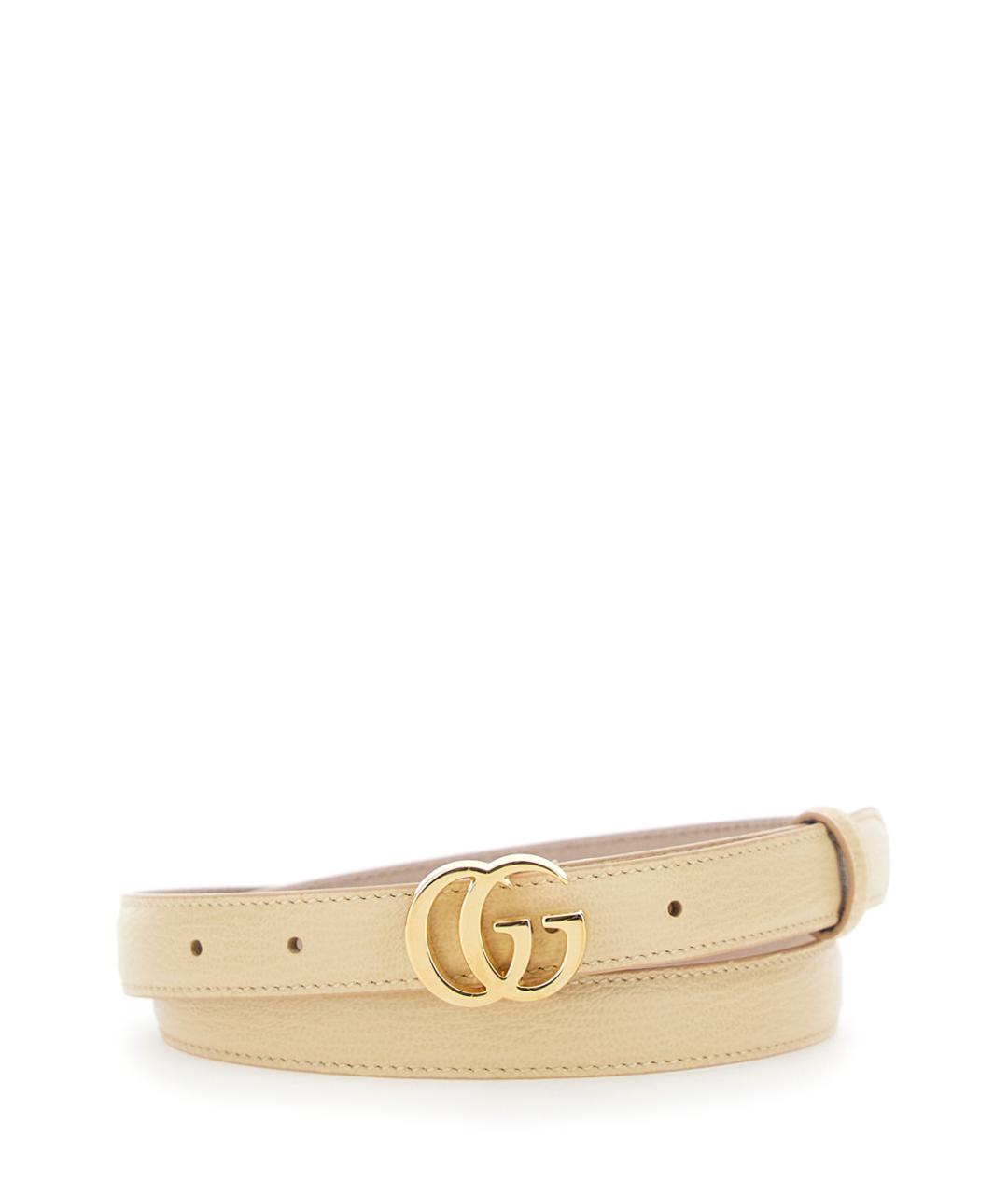 GUCCI Бежевый кожаный ремень, фото 1