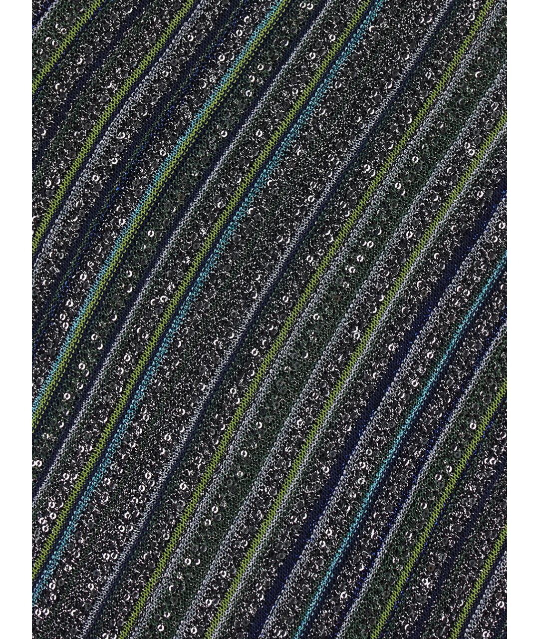 MISSONI Синее вискозное коктейльное платье, фото 3