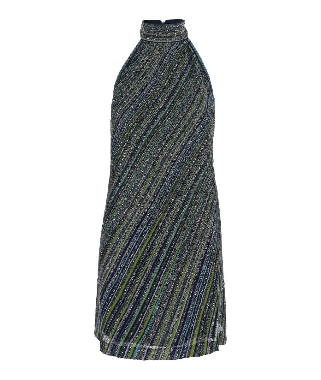 MISSONI Синее вискозное коктейльное платье, фото 1