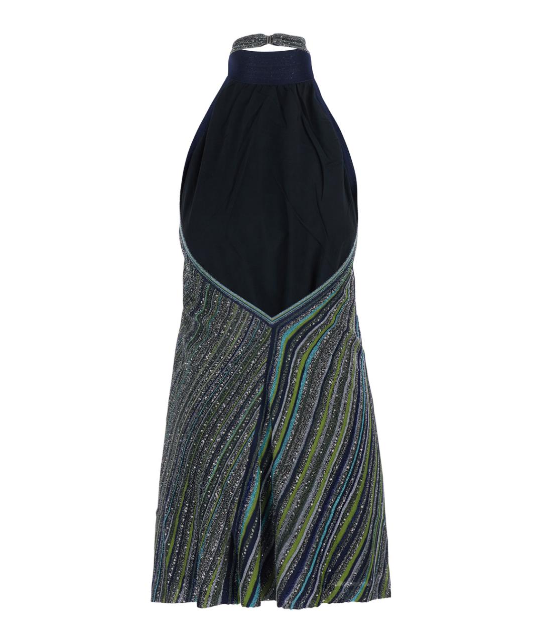 MISSONI Синее вискозное коктейльное платье, фото 2