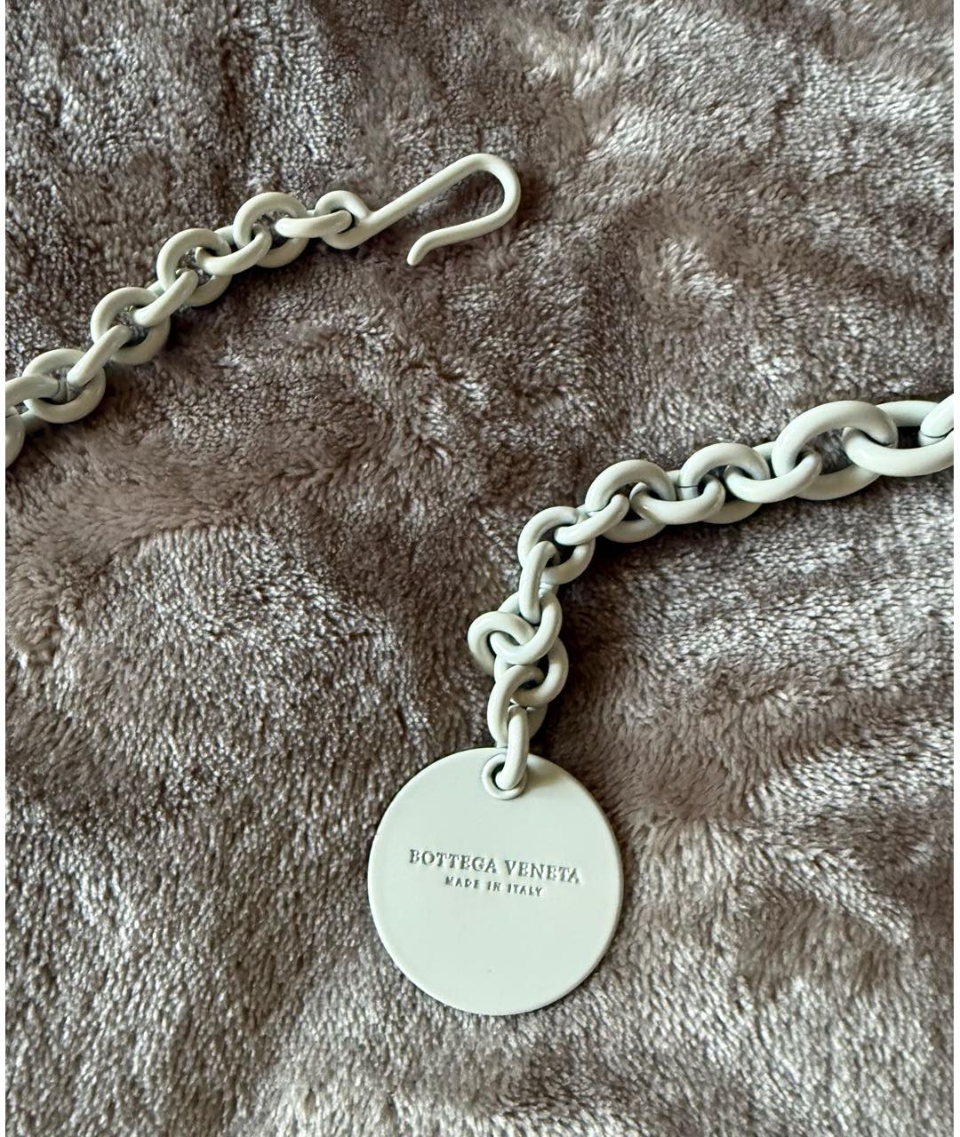 BOTTEGA VENETA Белый ремень, фото 2