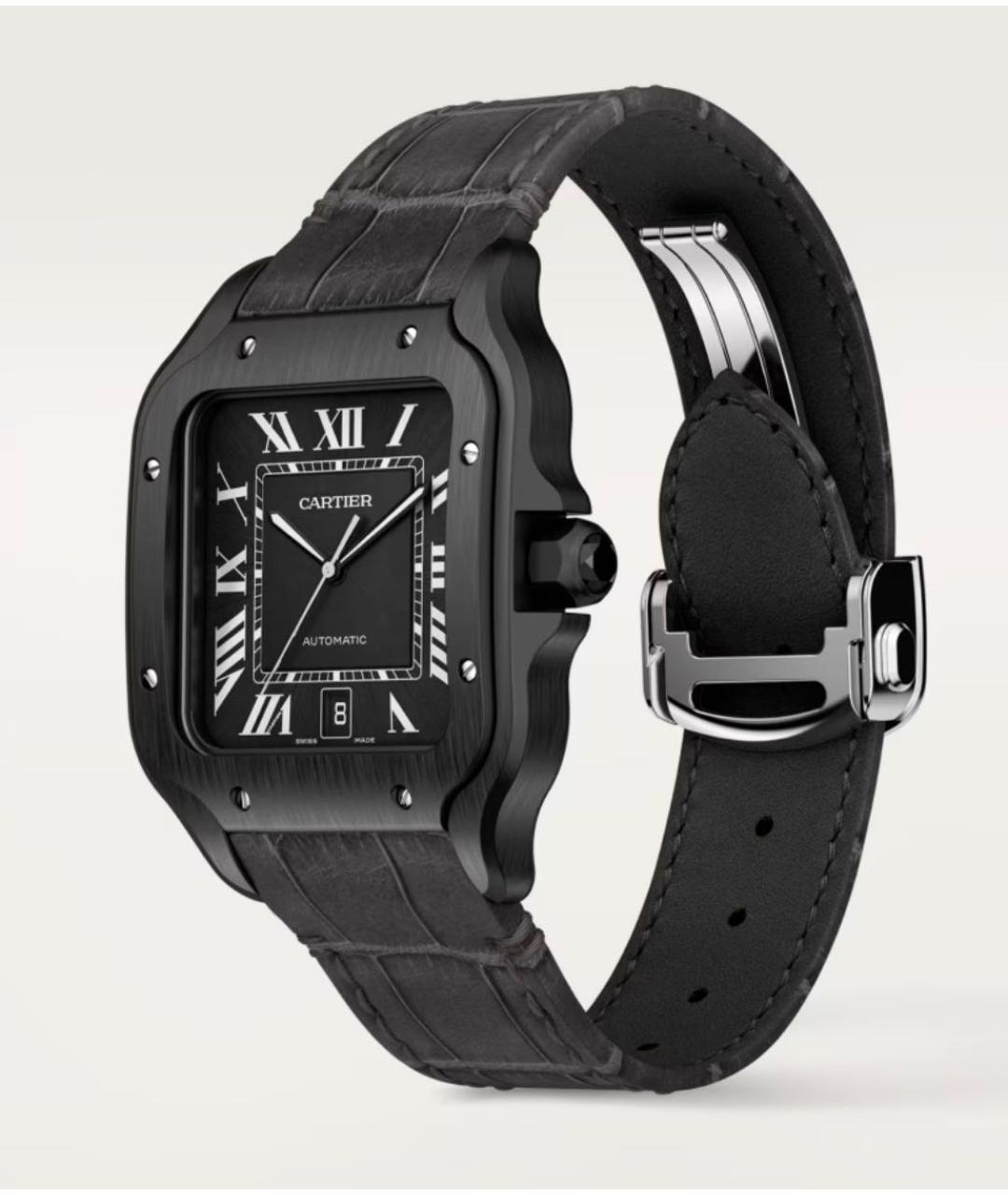 CARTIER Антрацитовые часы, фото 2