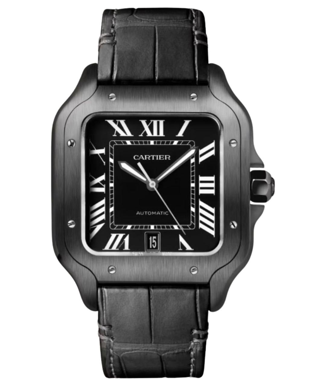 CARTIER Антрацитовые часы, фото 1