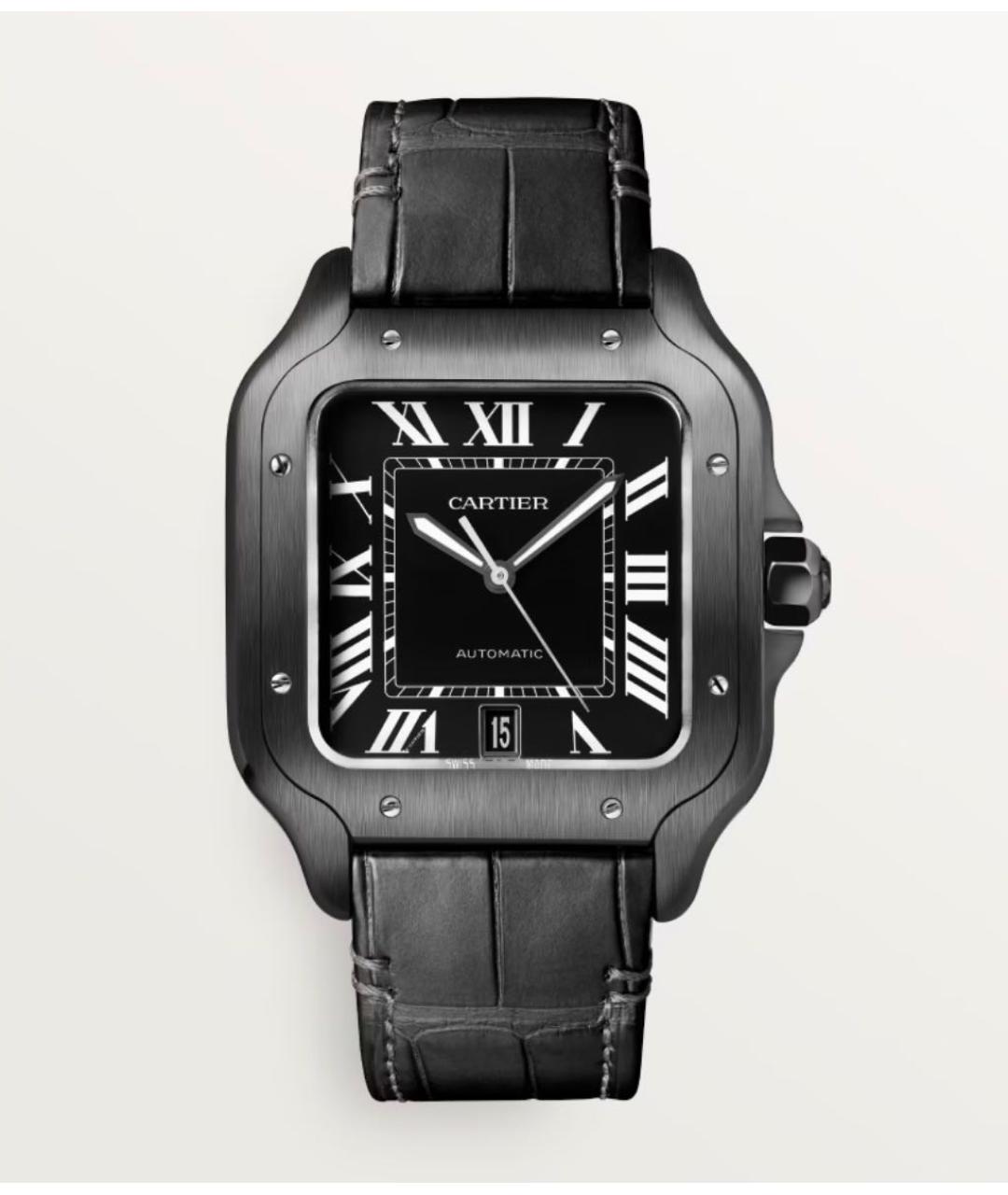 CARTIER Антрацитовые часы, фото 9