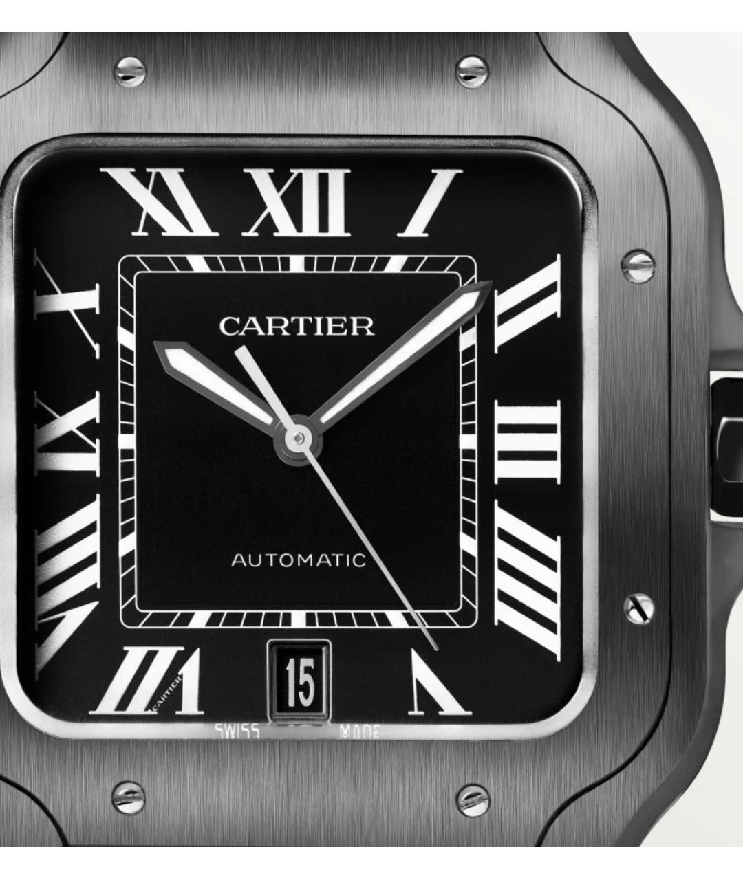 CARTIER Антрацитовые часы, фото 5