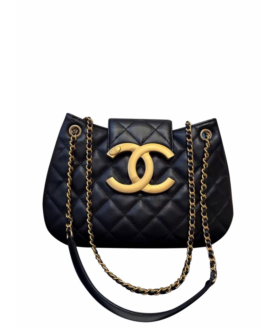 LOUIS VUITTON Черная кожаная сумка через плечо, фото 1