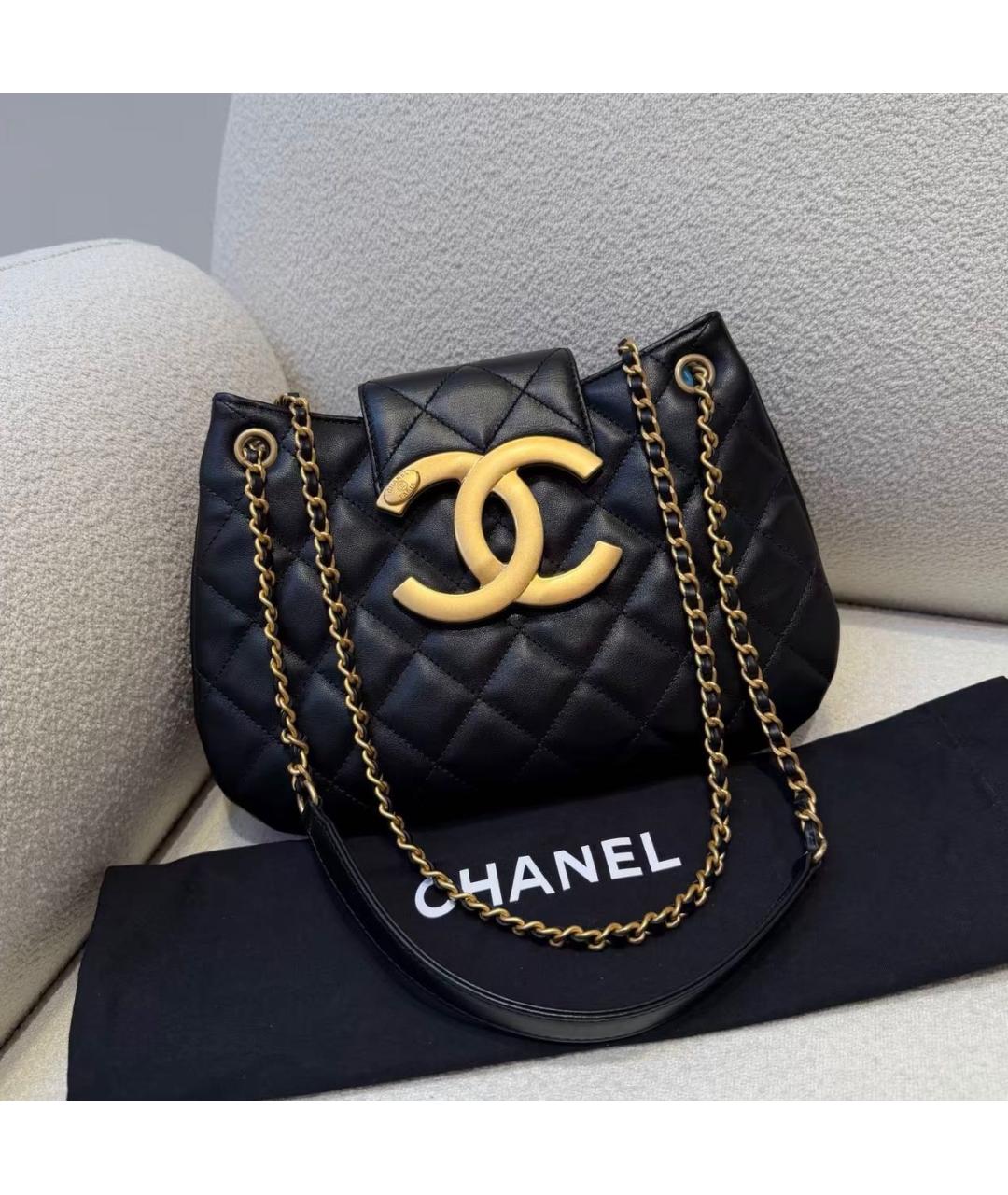 LOUIS VUITTON Черная кожаная сумка через плечо, фото 7