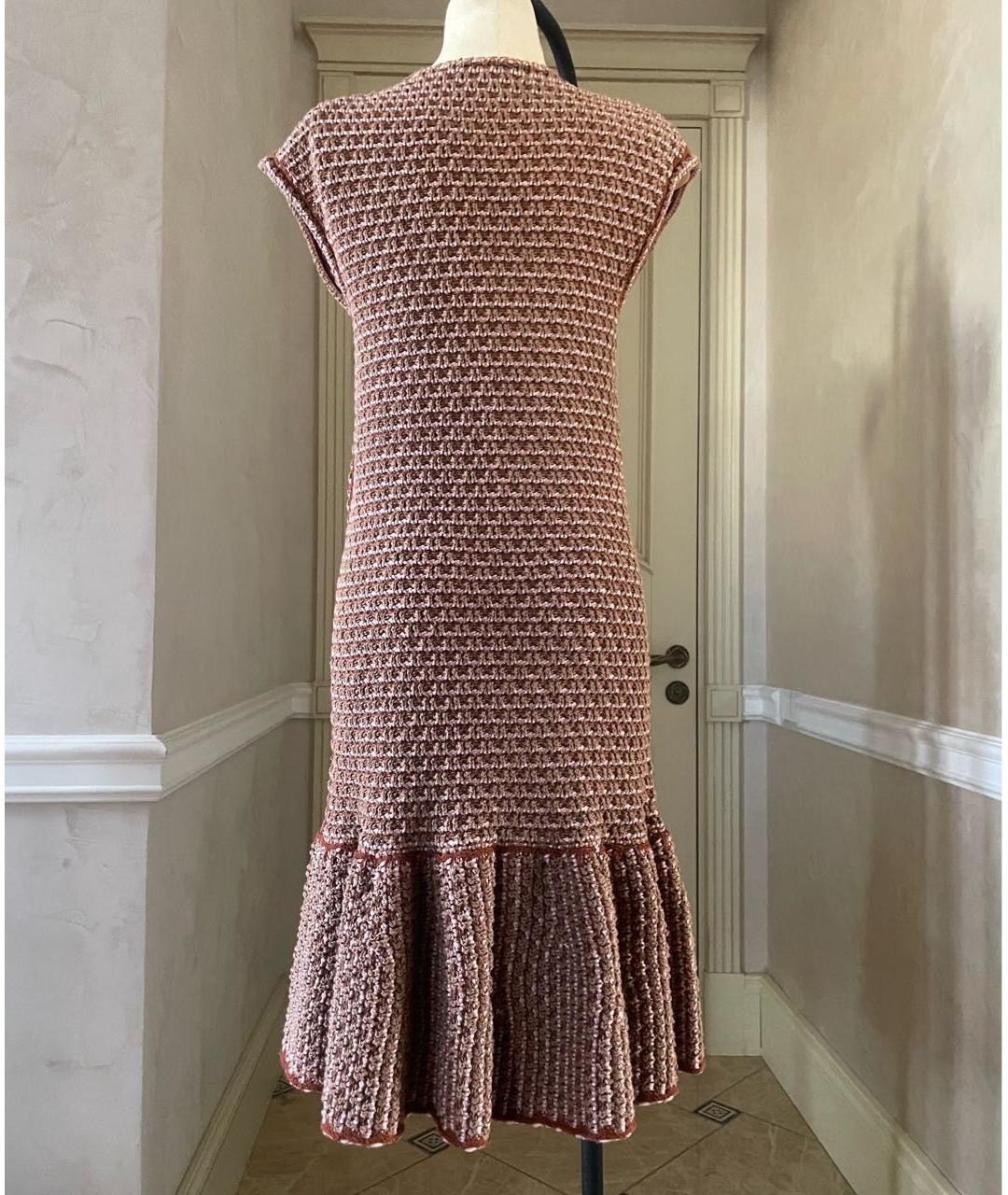 LOUIS VUITTON Коричневое хлопковое повседневное платье, фото 2