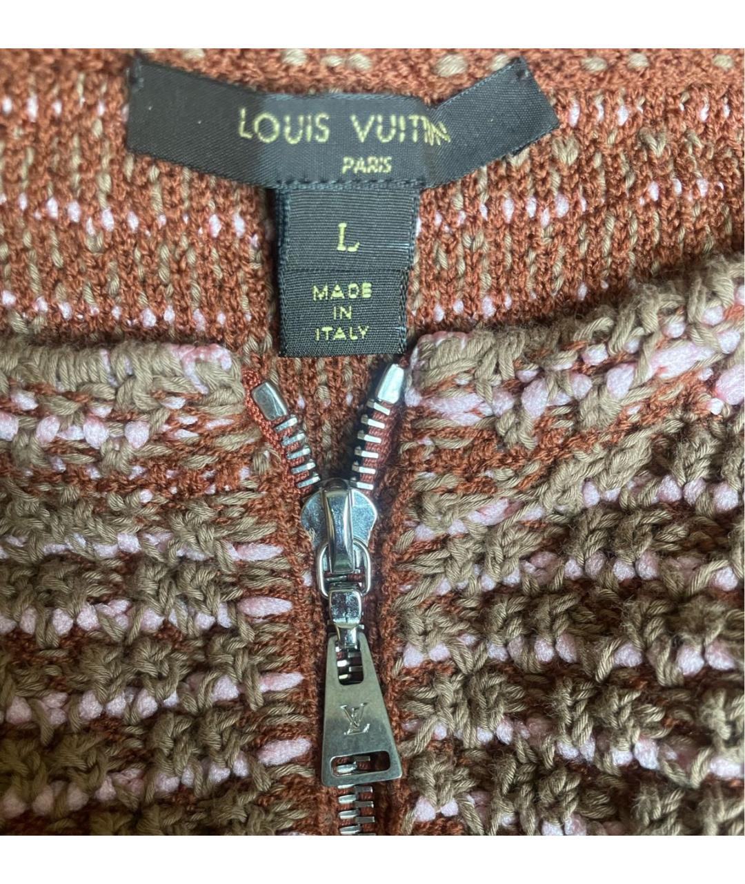 LOUIS VUITTON Коричневое хлопковое повседневное платье, фото 3