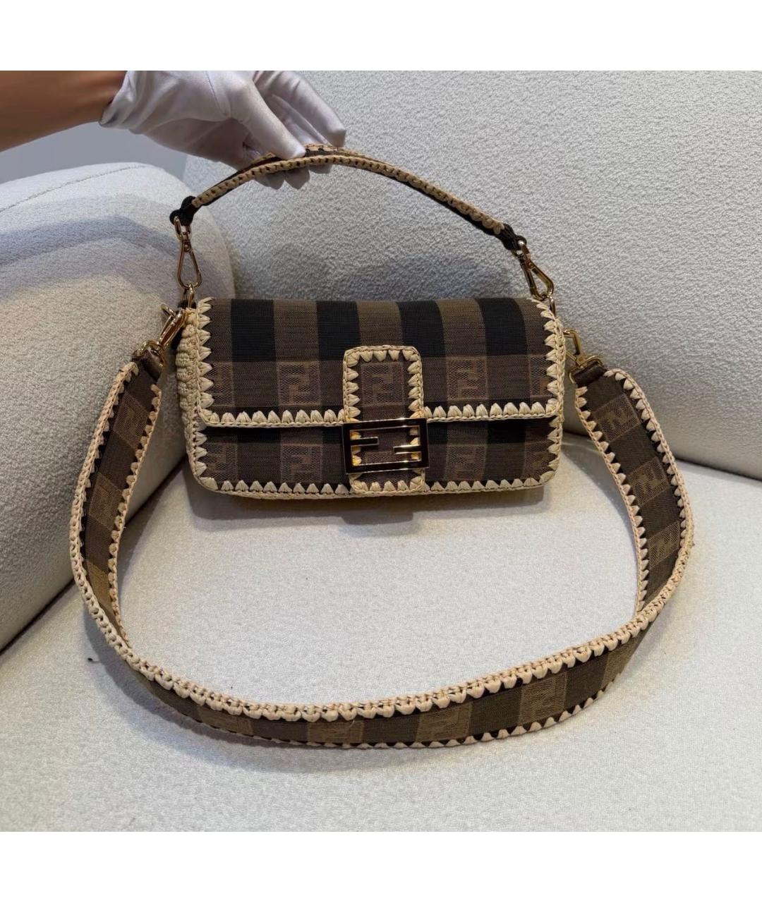 FENDI Коричневая сумка через плечо, фото 2