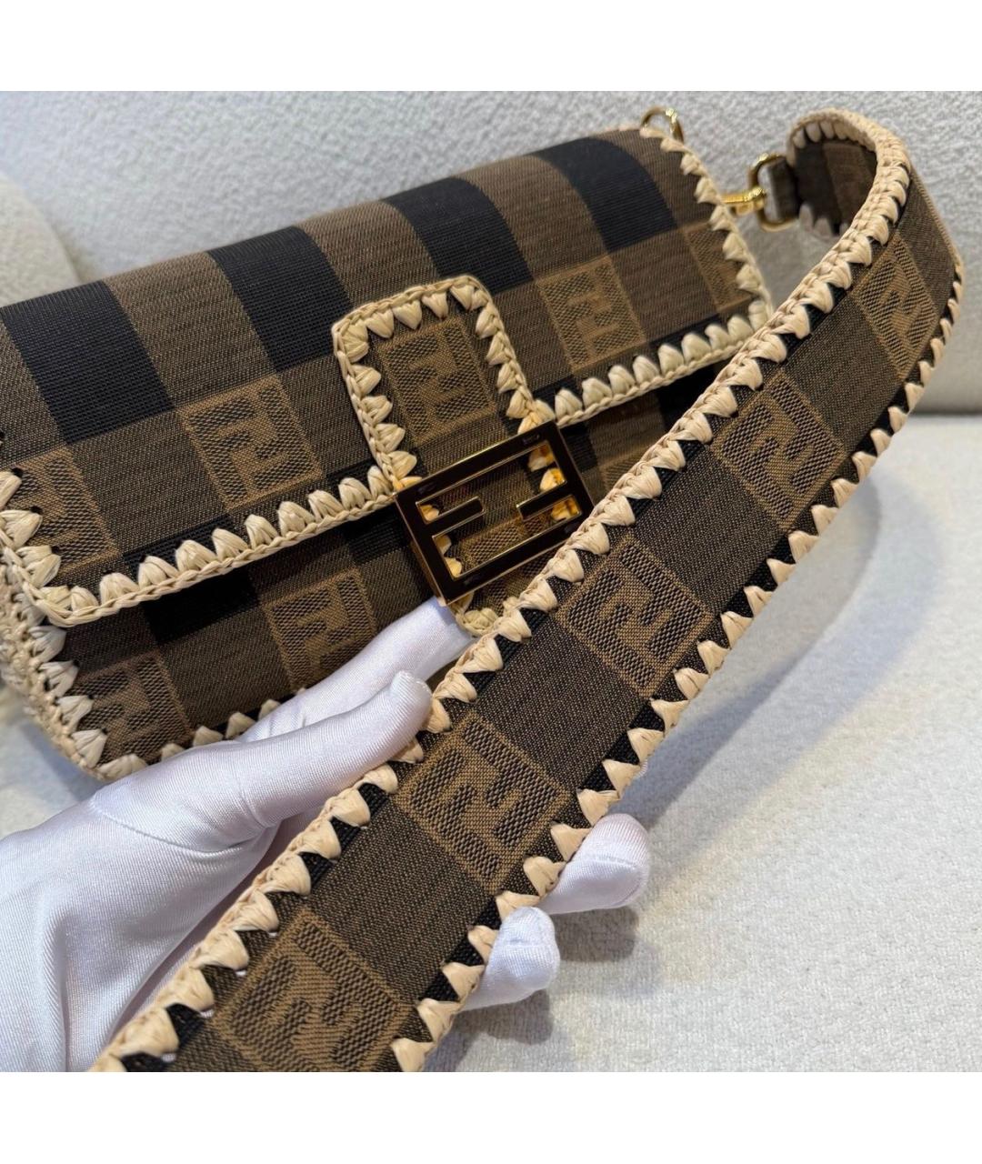 FENDI Коричневая сумка через плечо, фото 3
