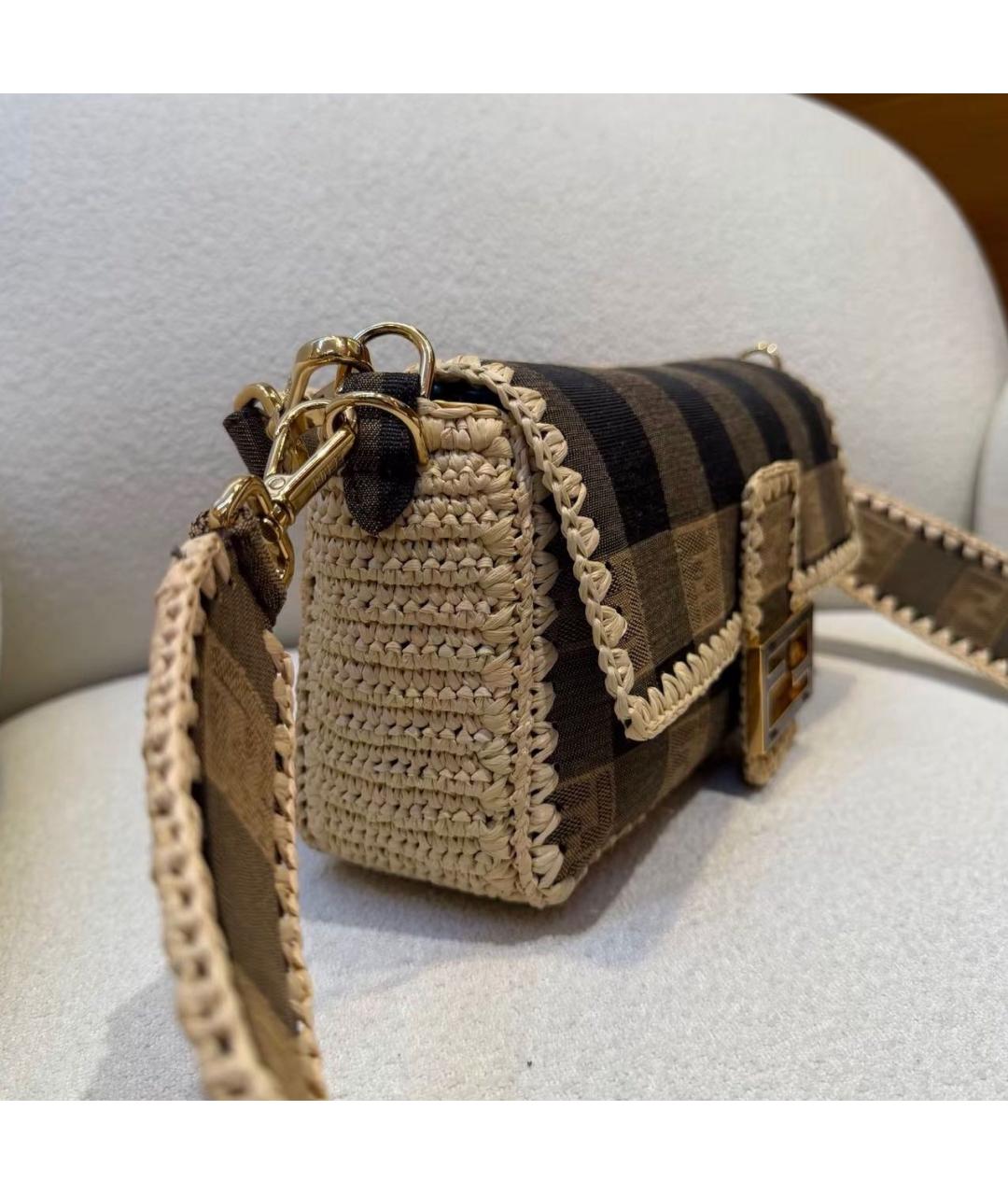FENDI Коричневая сумка через плечо, фото 4