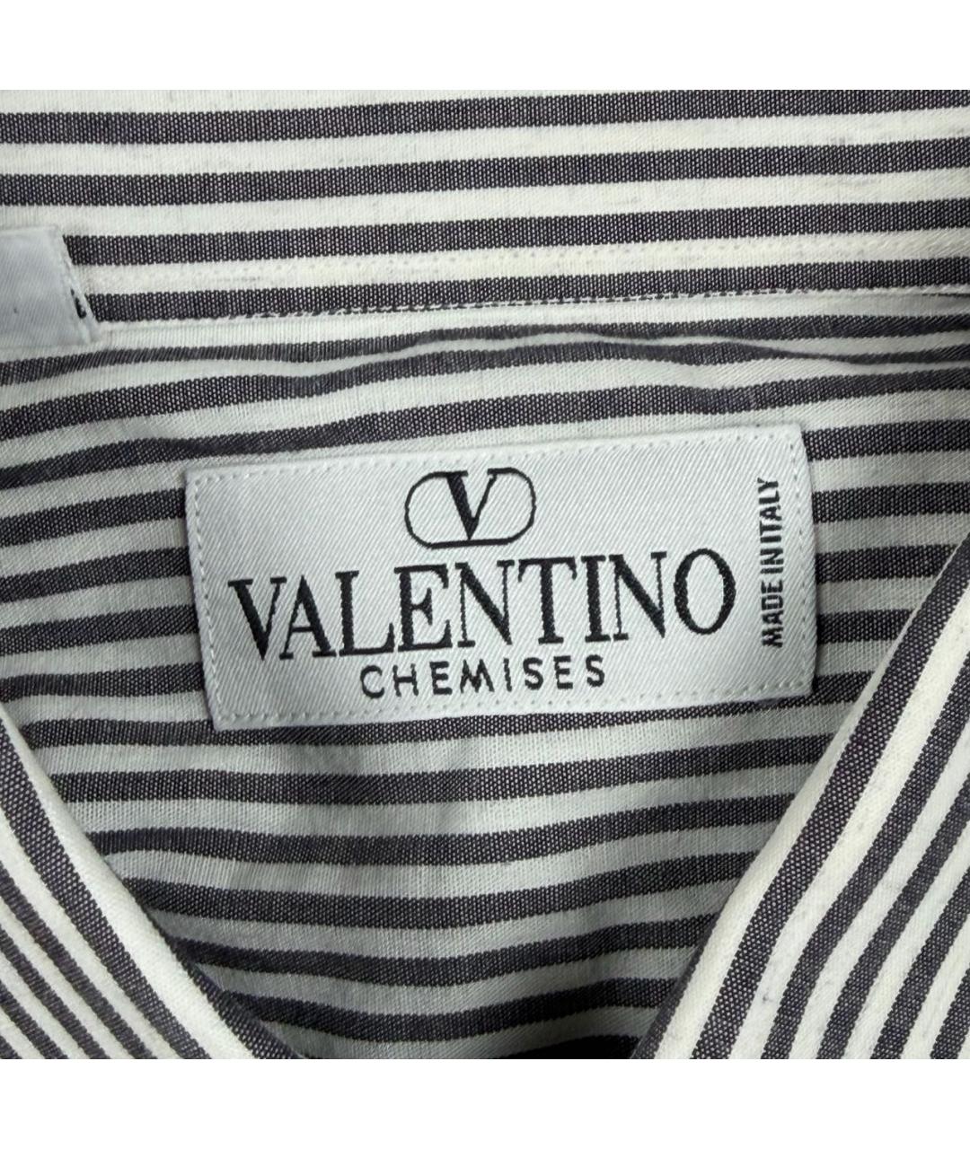 VALENTINO Серая хлопковая классическая рубашка, фото 4
