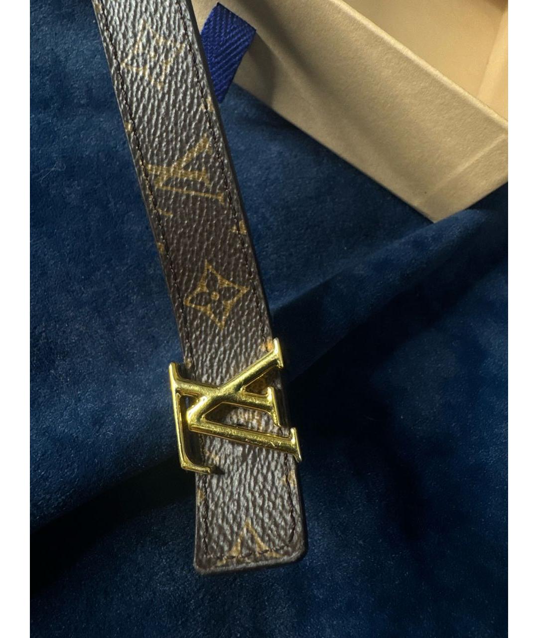 LOUIS VUITTON Черный кожаный ремень, фото 7