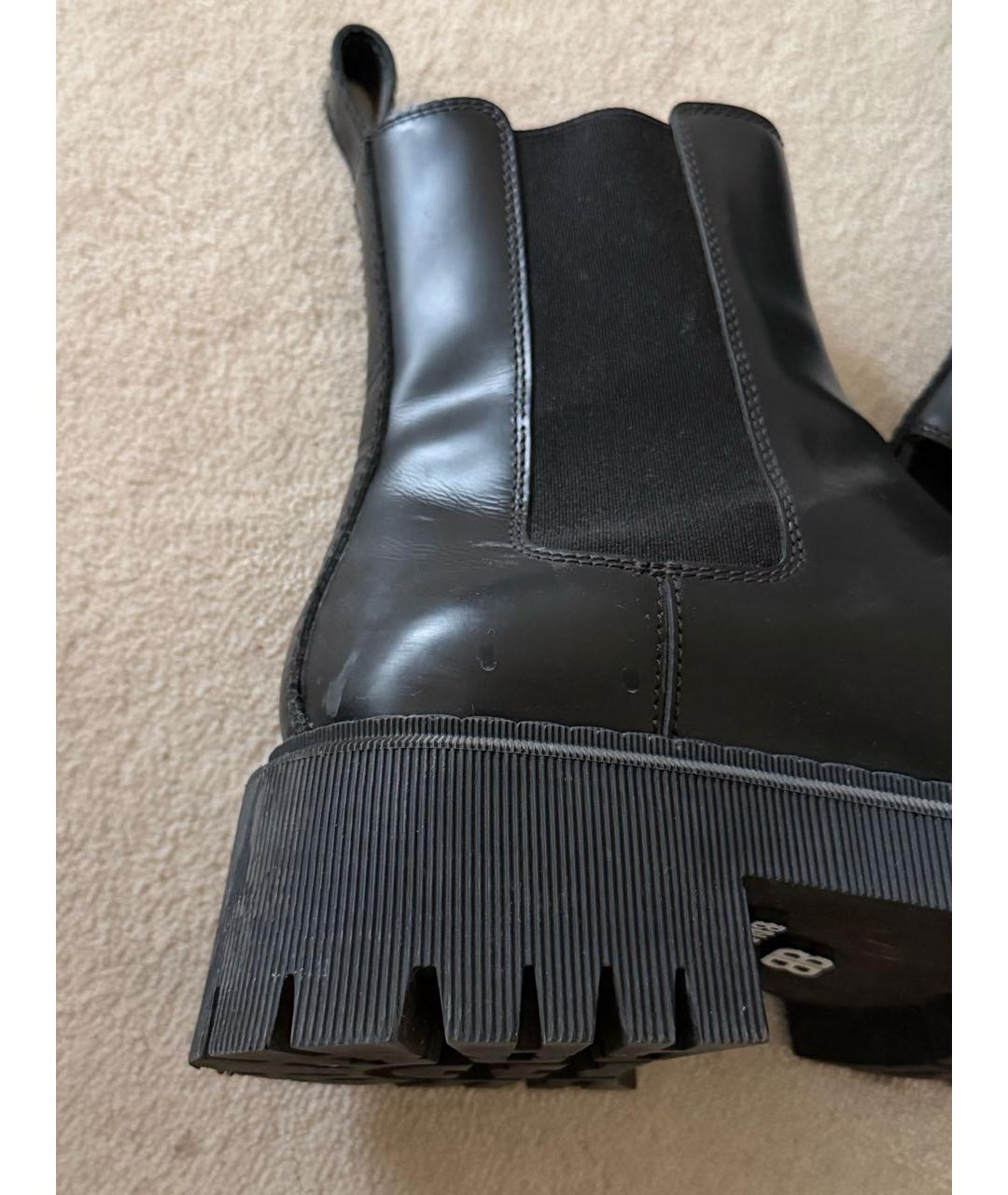 BALENCIAGA Черные кожаные ботинки, фото 7