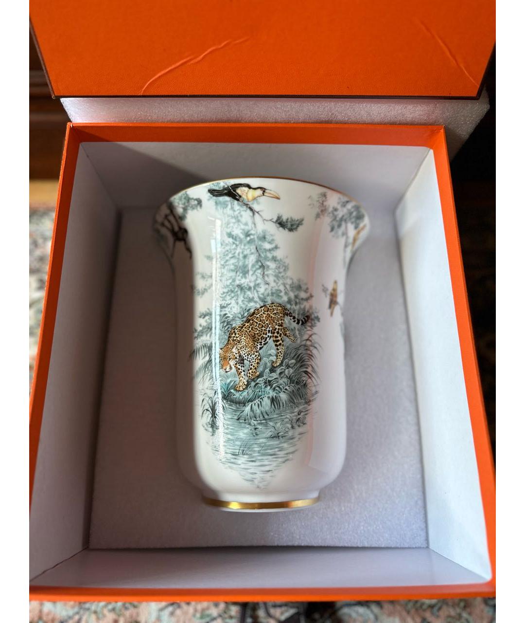 HERMES Белая ваза, фото 2