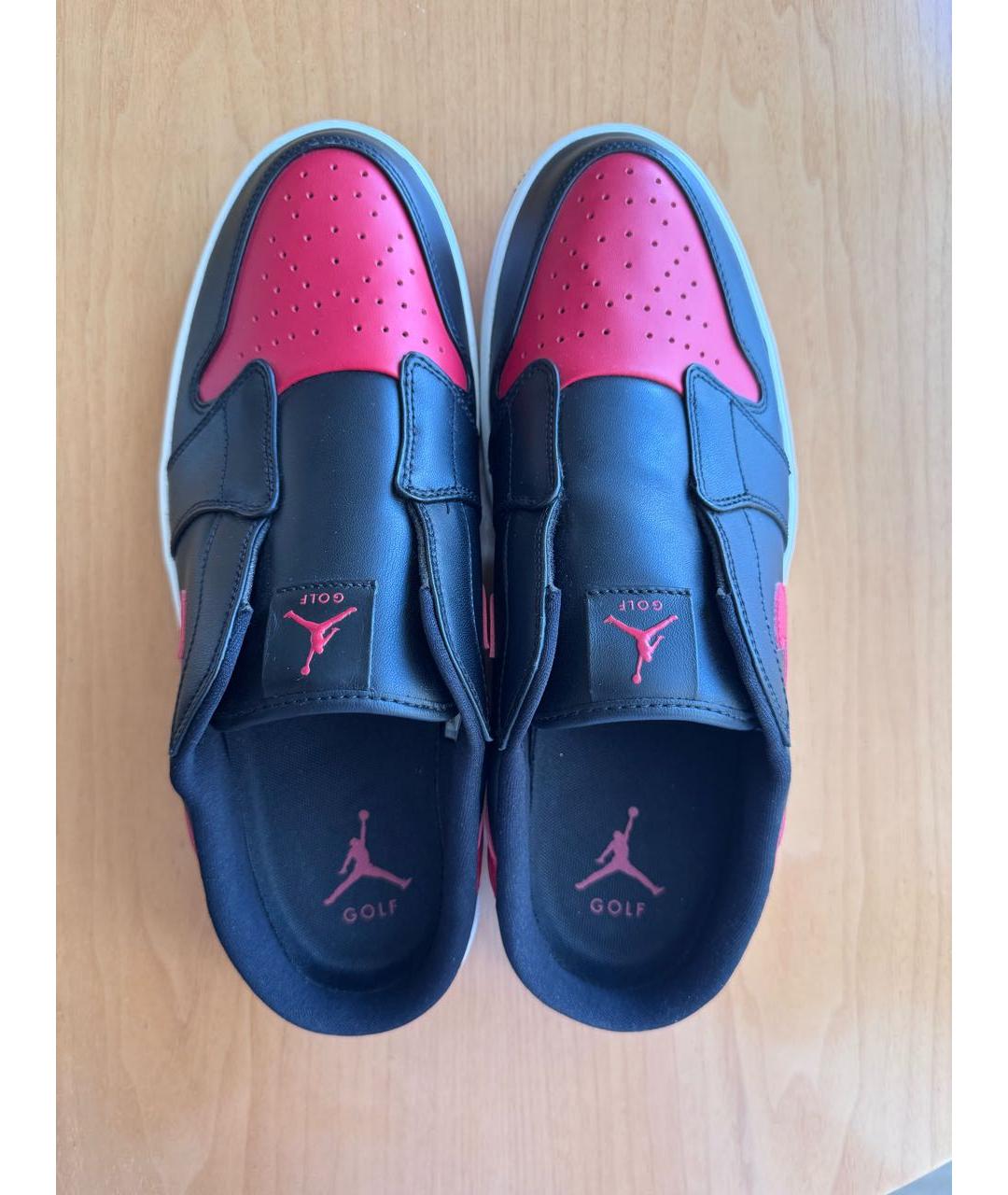 NIKE Черные кожаные низкие кроссовки / кеды, фото 3