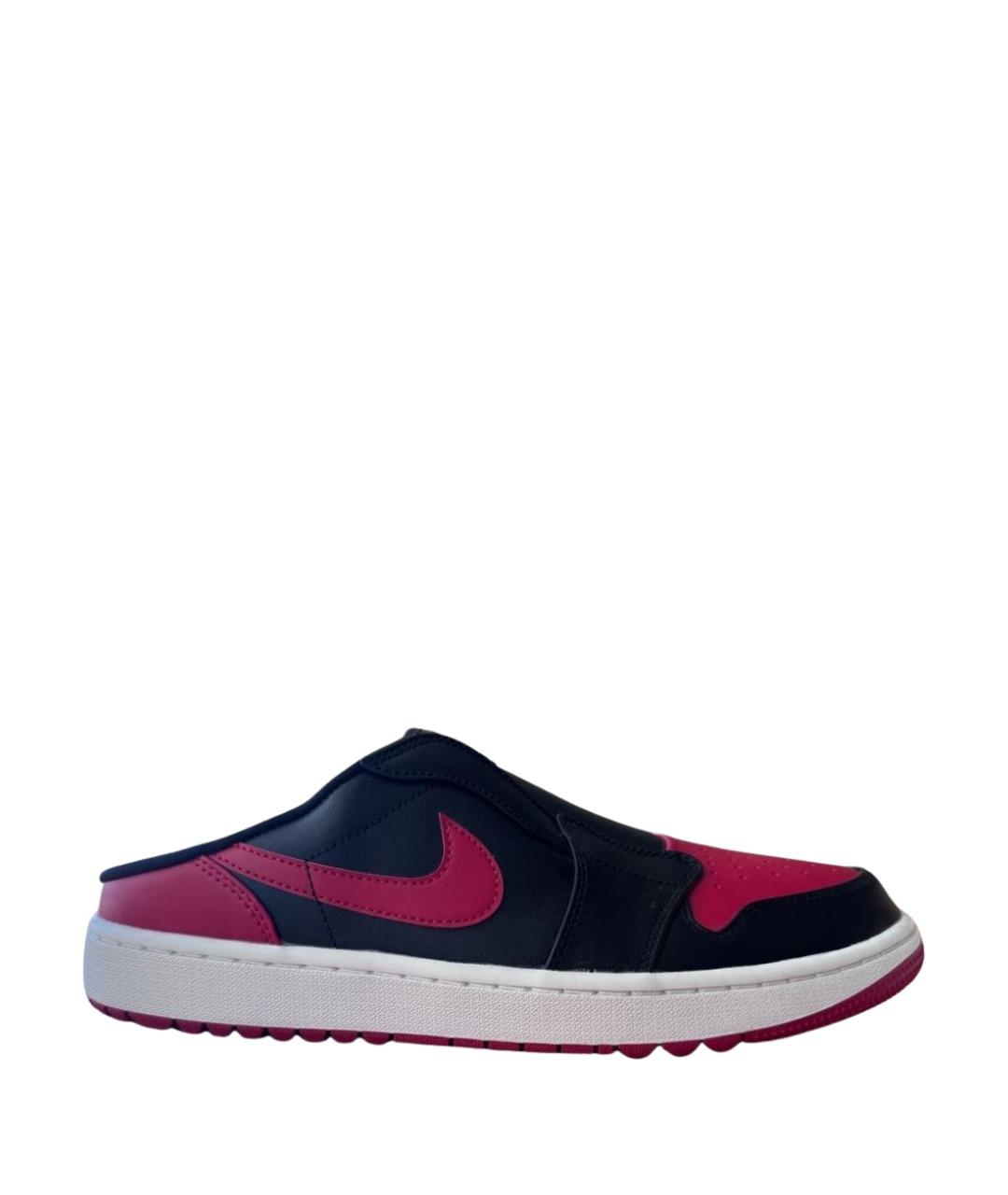 NIKE Черные кожаные низкие кроссовки / кеды, фото 1