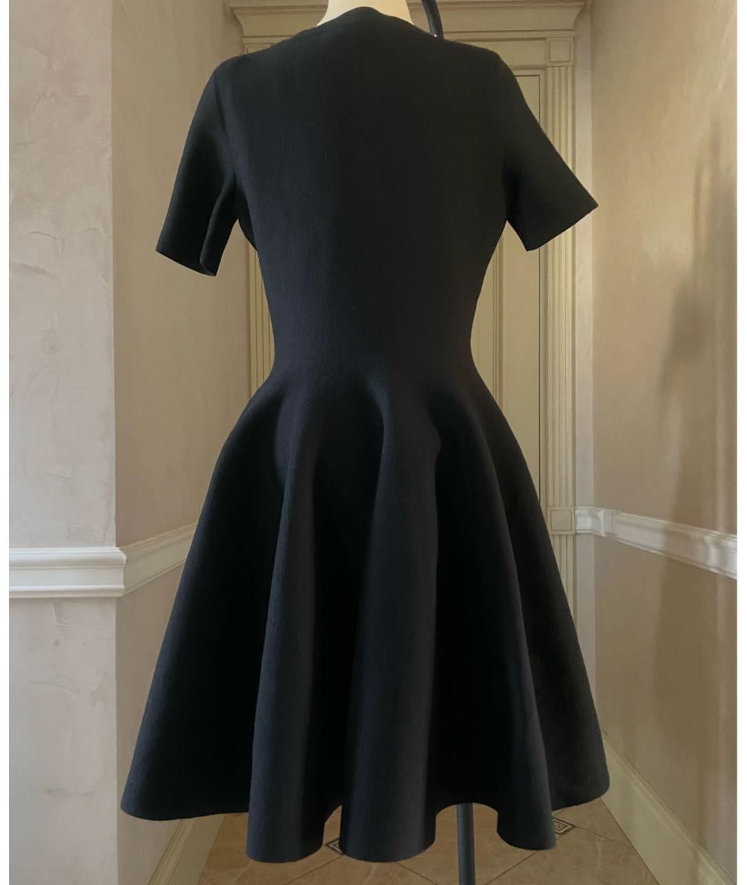 SAINT LAURENT Черное шерстяное коктейльное платье, фото 2