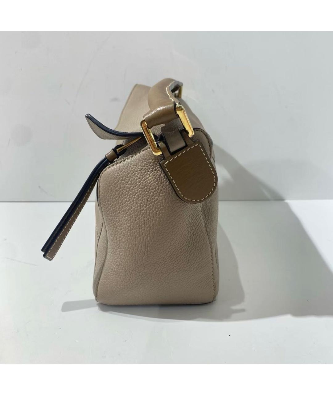LOEWE Бежевая кожаная сумка через плечо, фото 4