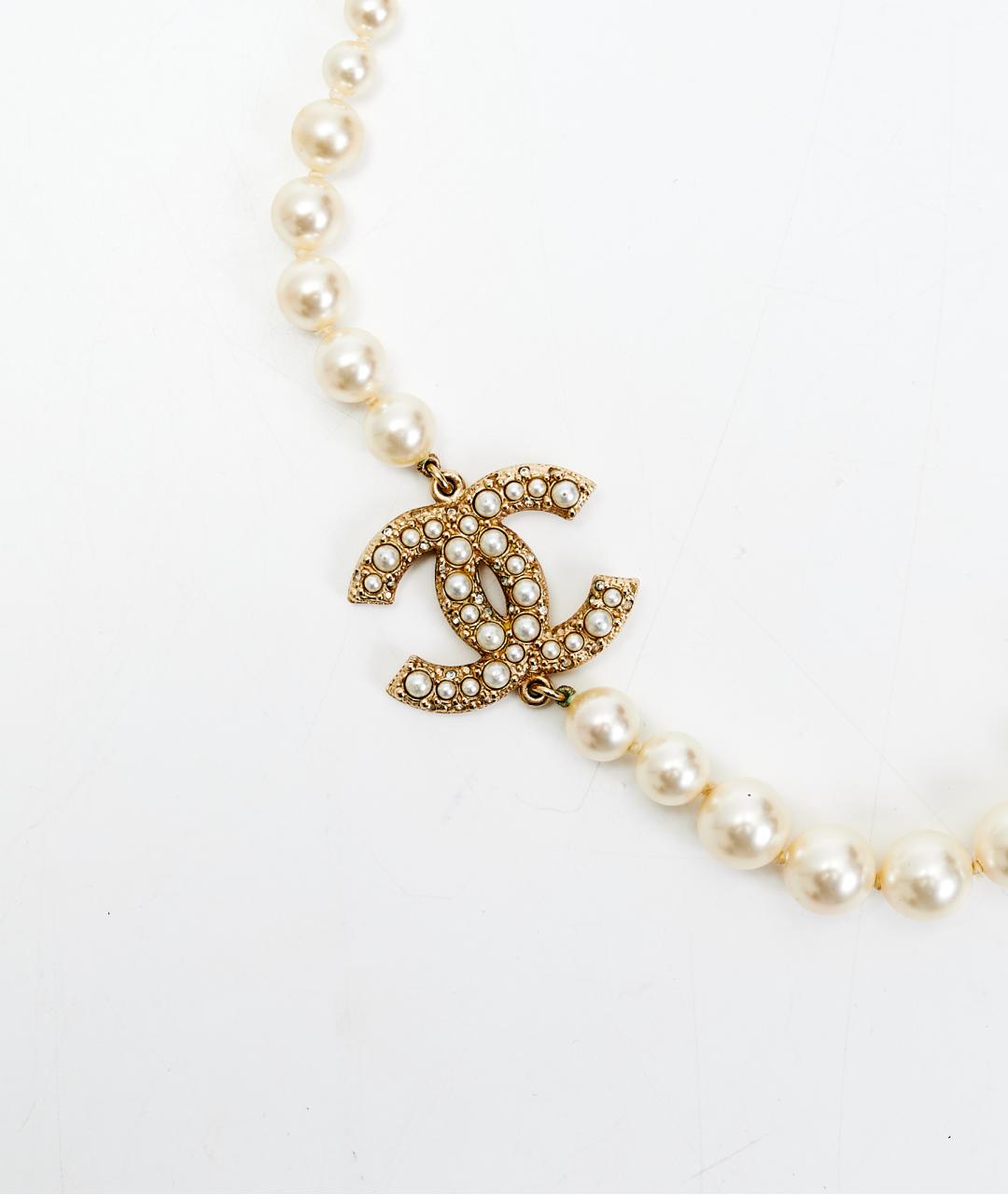 CHANEL Белое жемчужное колье, фото 2