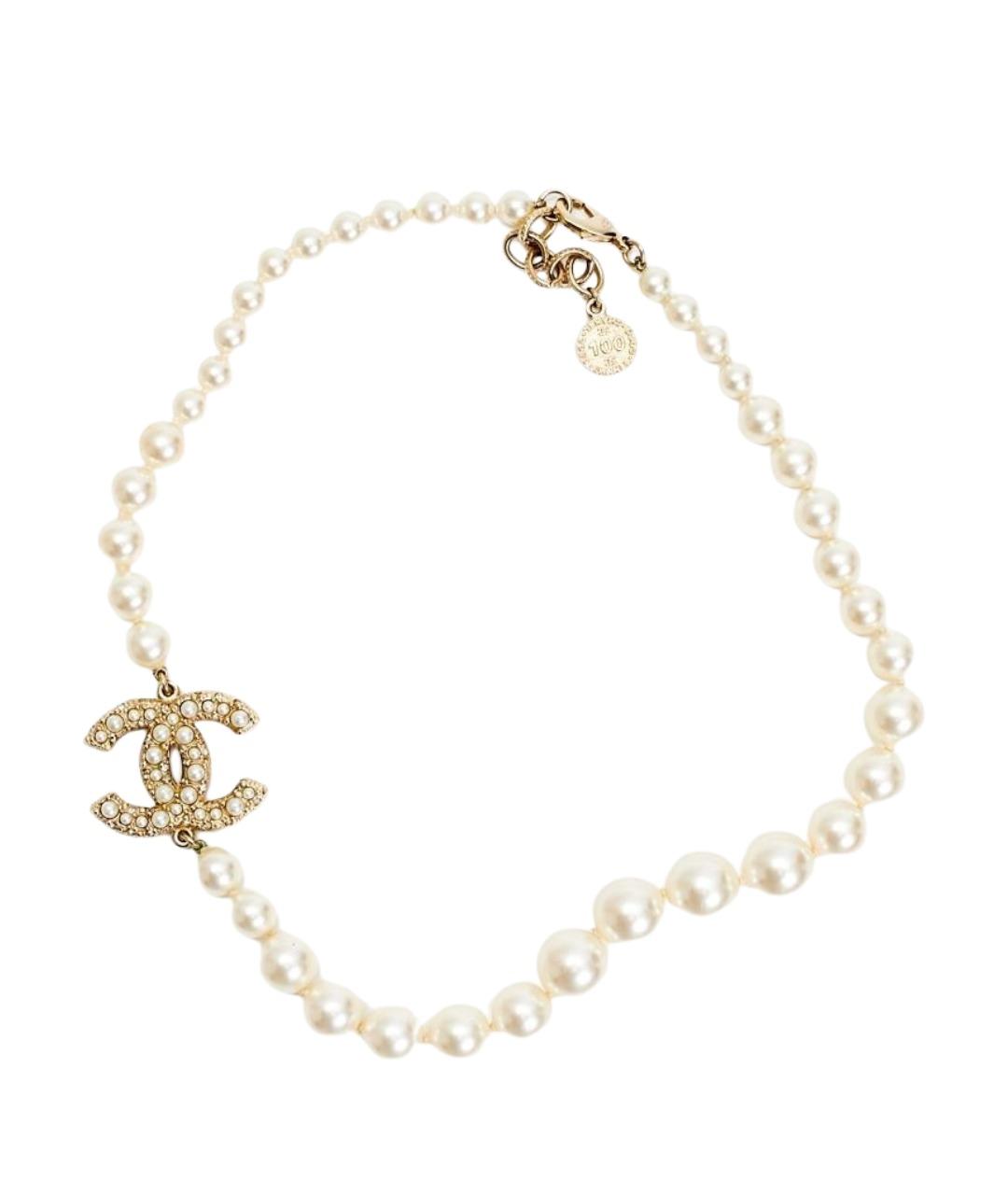 CHANEL Белое жемчужное колье, фото 1
