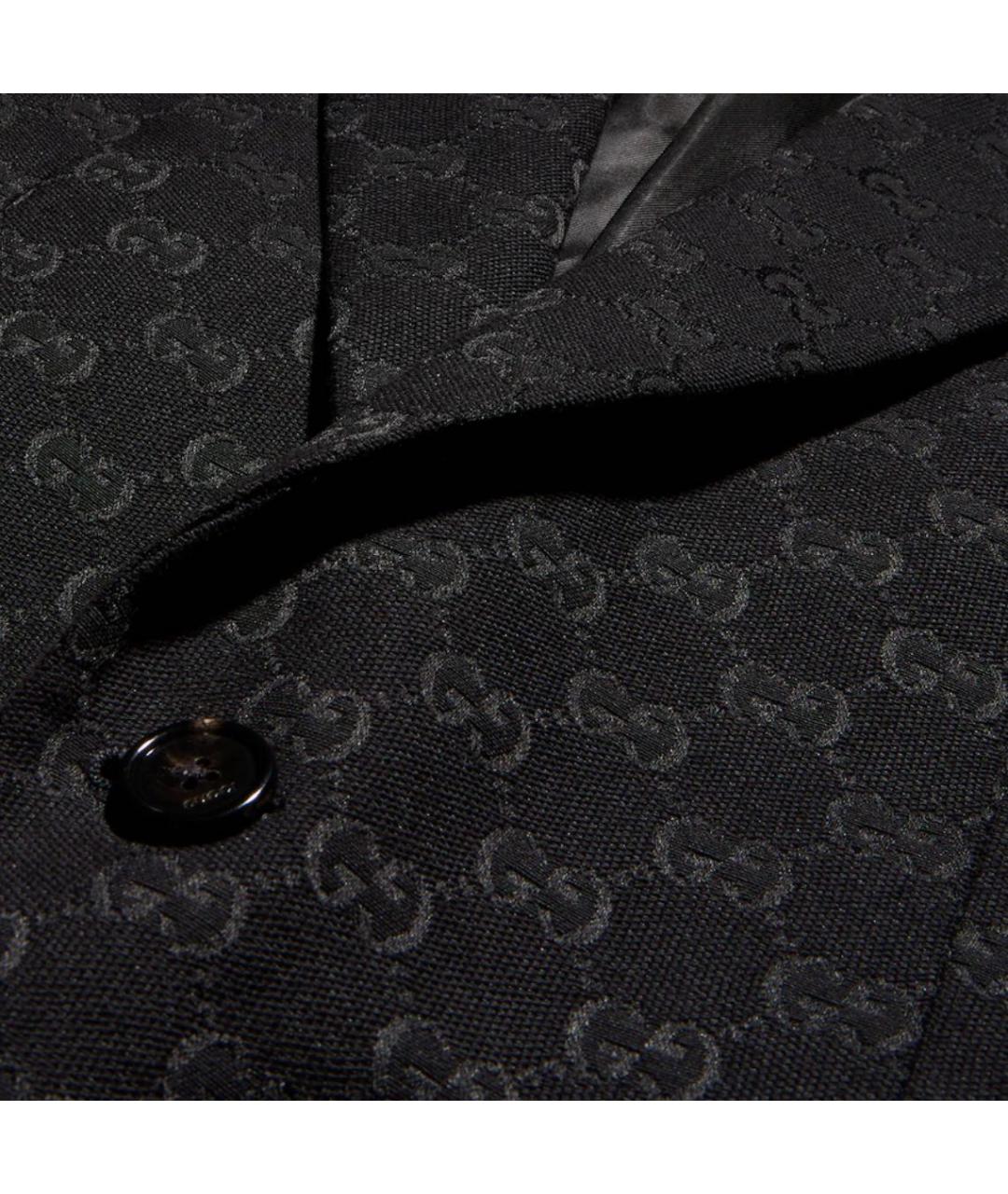 GUCCI Черный хлопковый пиджак, фото 4