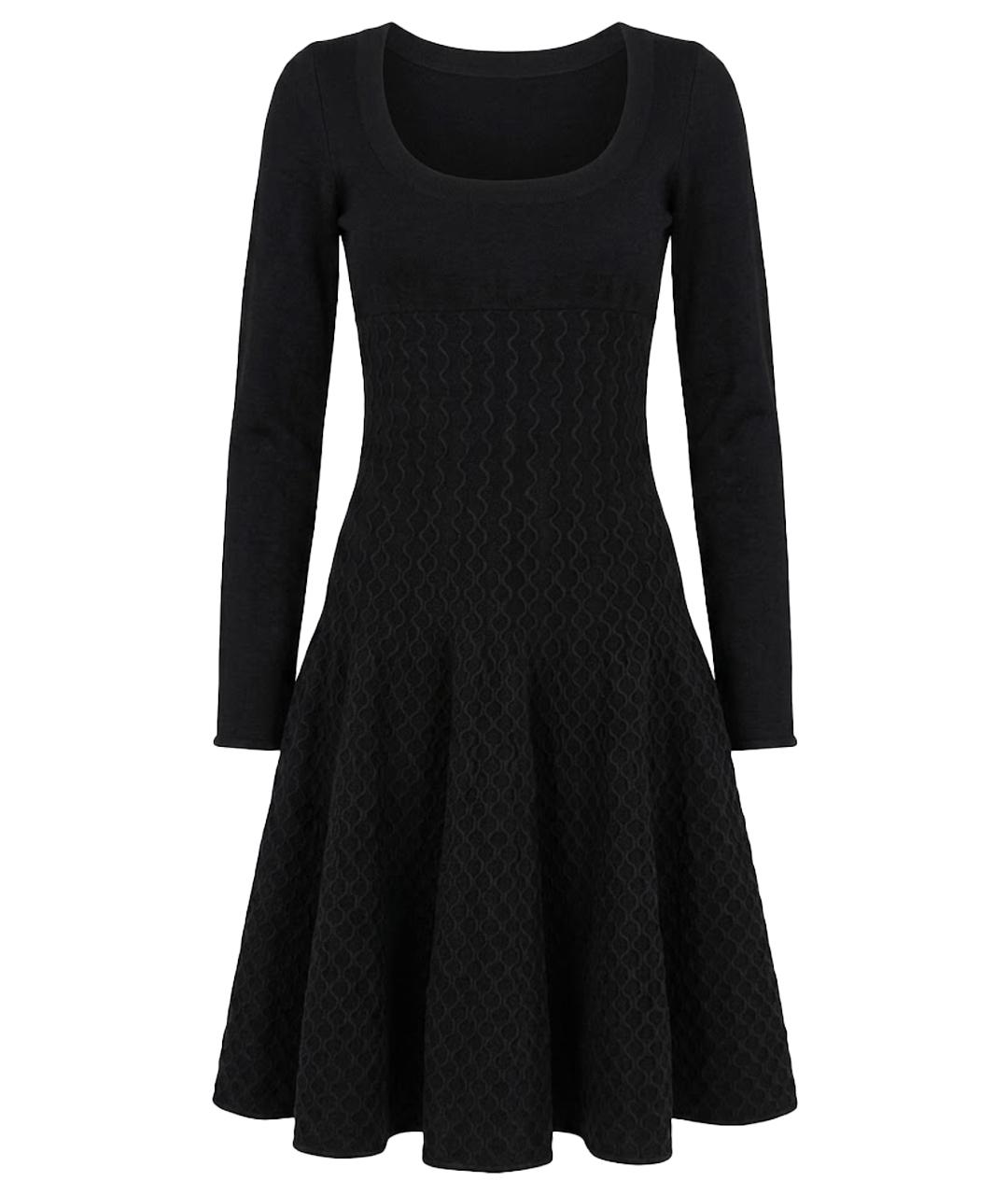 ALAIA Черное вискозное коктейльное платье, фото 1