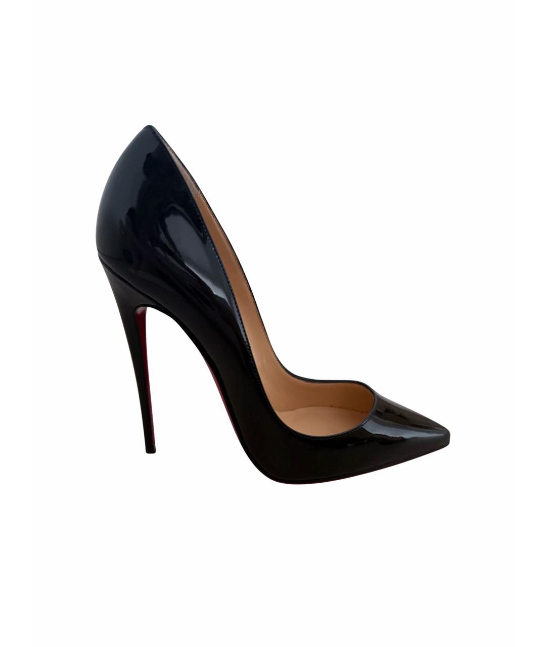 CHRISTIAN LOUBOUTIN Черные кожаные туфли, фото 9