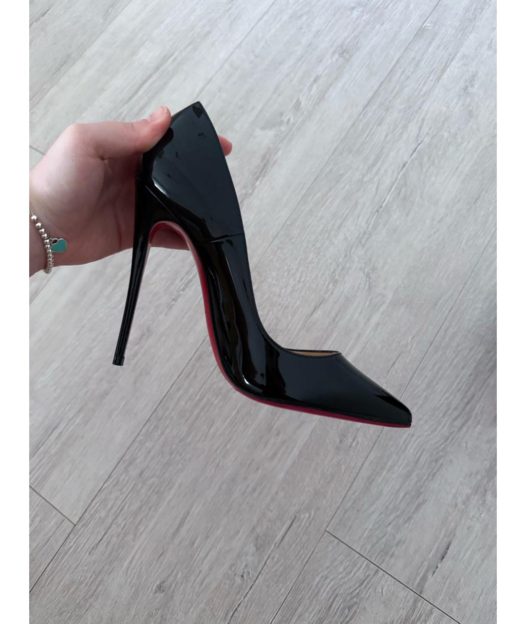 CHRISTIAN LOUBOUTIN Черные кожаные туфли, фото 7