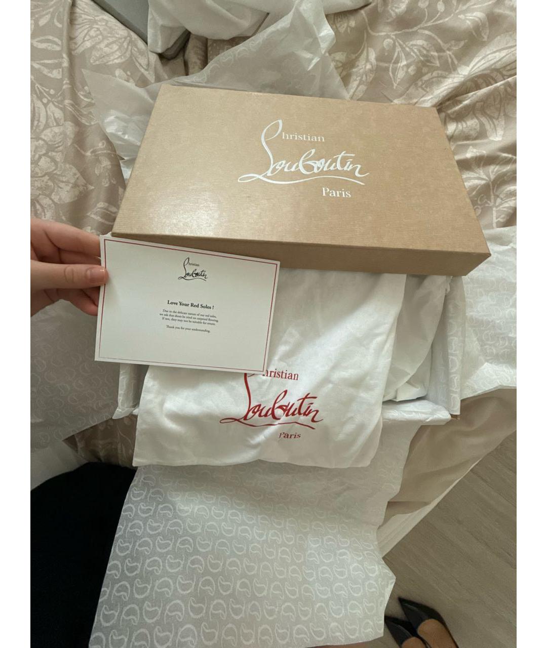 CHRISTIAN LOUBOUTIN Черные кожаные туфли, фото 8