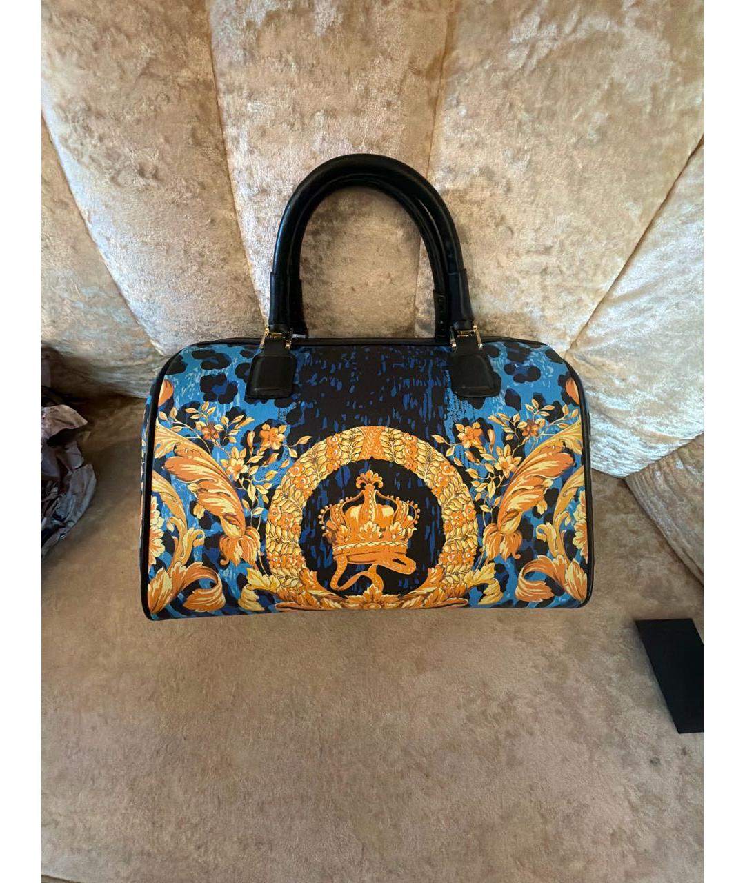 VERSACE Мульти кожаная сумка с короткими ручками, фото 5