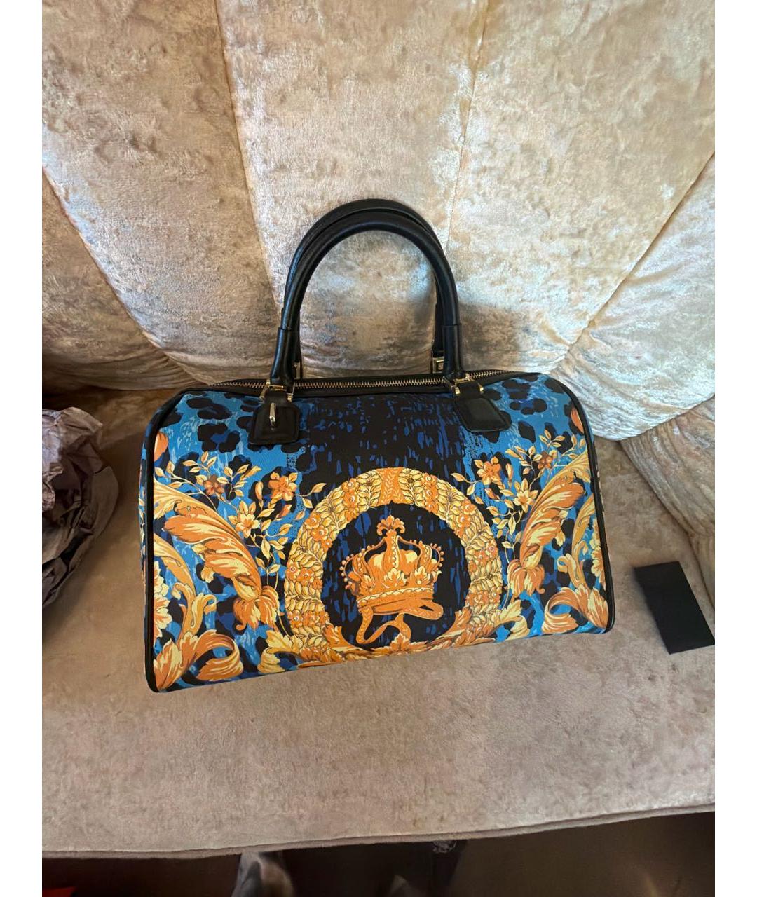 VERSACE Мульти кожаная сумка с короткими ручками, фото 3