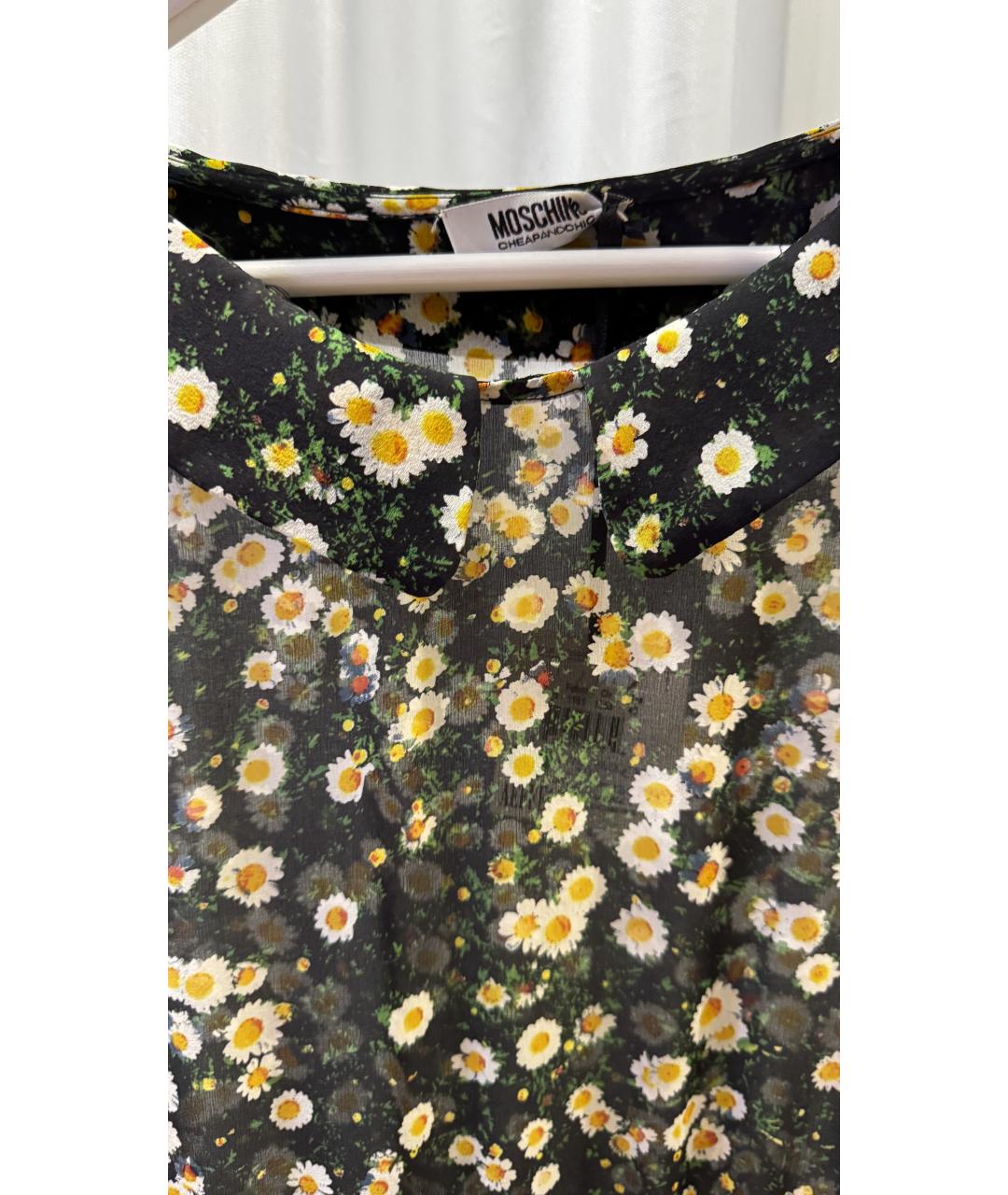 MOSCHINO Мульти шелковое повседневное платье, фото 4