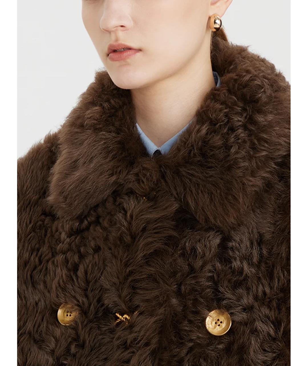 PORTS 1961 Коричневая шерстяная дубленка, фото 4