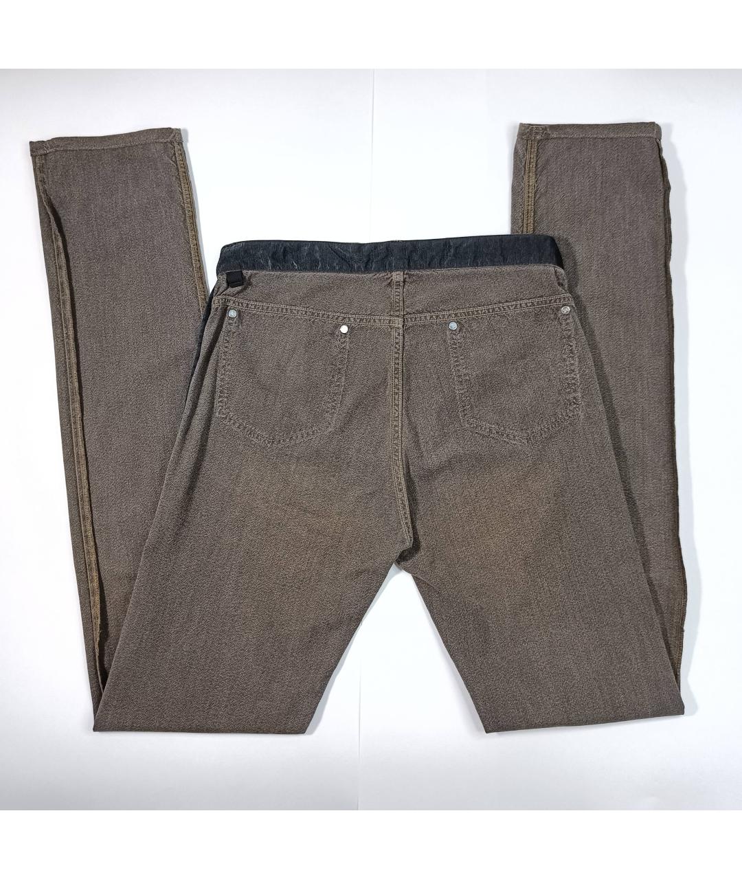 LOUIS VUITTON PRE-OWNED Хаки хлопковые джинсы скинни, фото 7