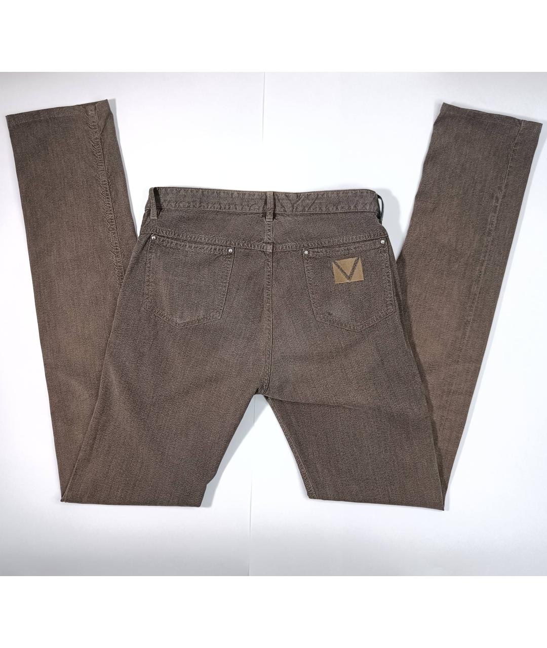 LOUIS VUITTON PRE-OWNED Хаки хлопковые джинсы скинни, фото 4