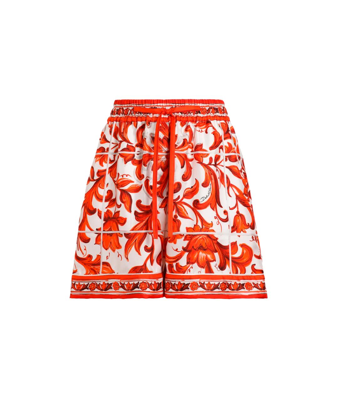 DOLCE&GABBANA Красные шелковые шорты, фото 1