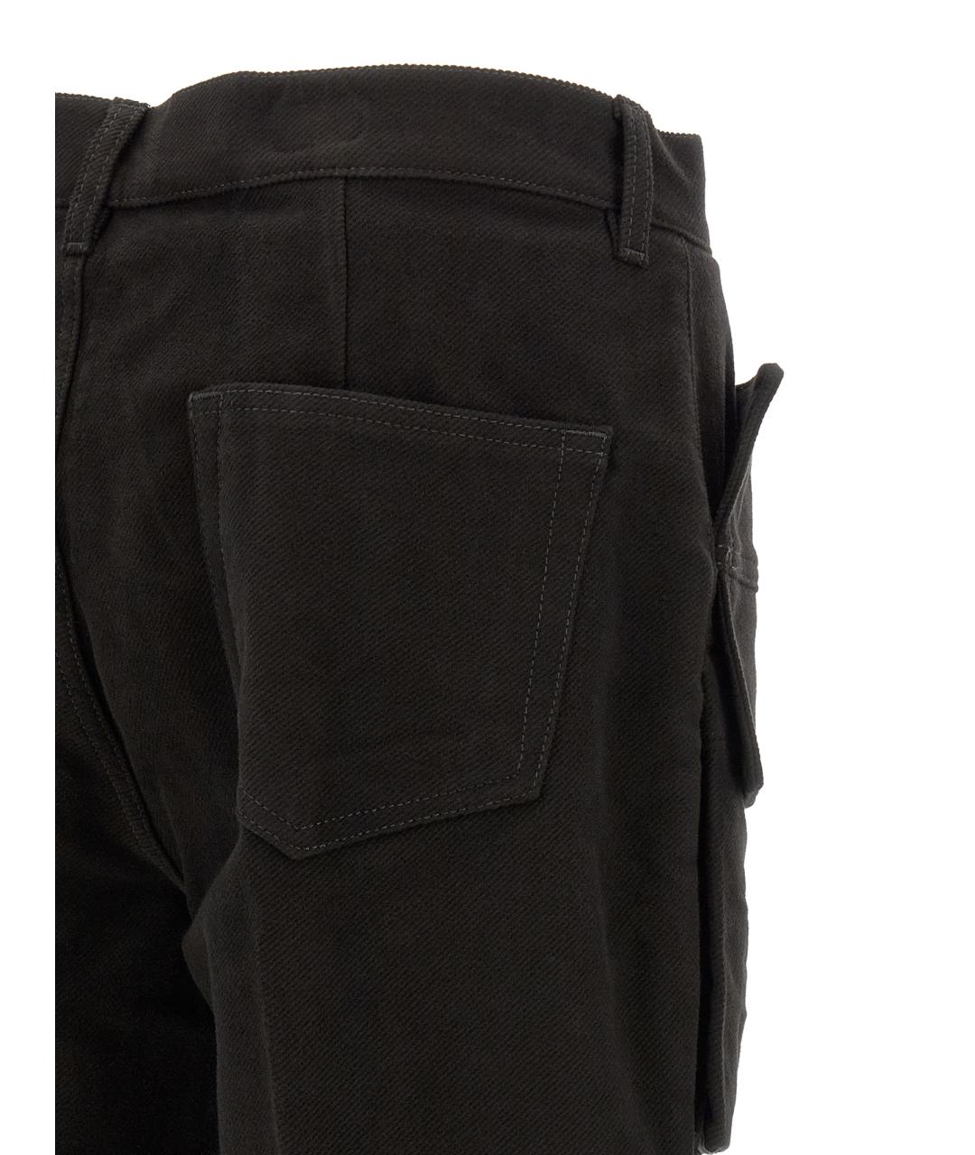 RICK OWENS Черные хлопковые шорты, фото 4