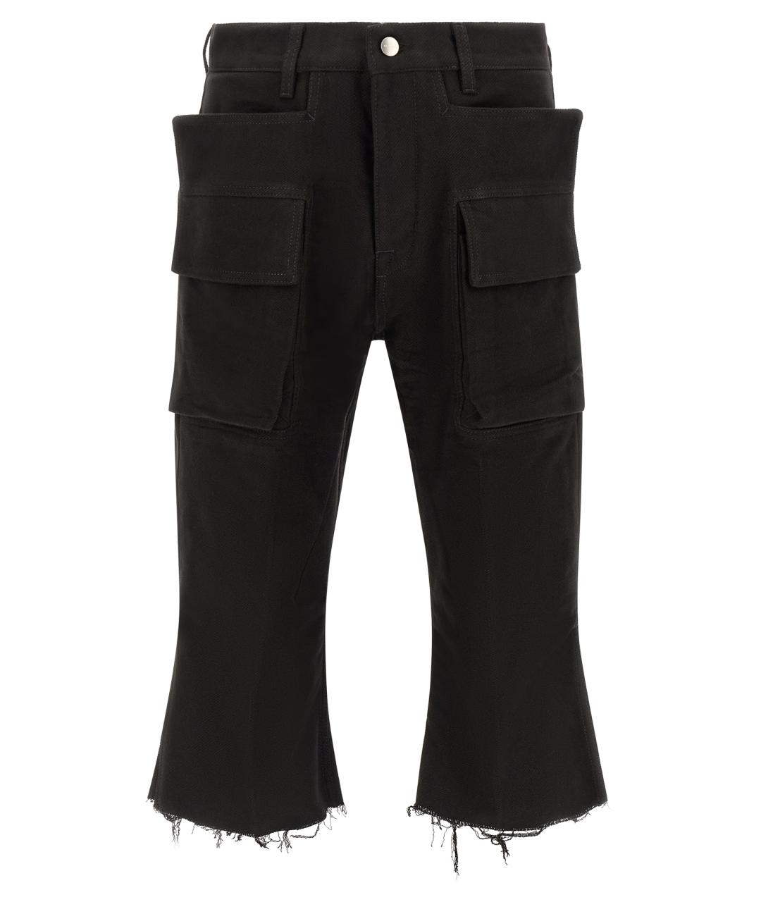 RICK OWENS Черные хлопковые шорты, фото 1