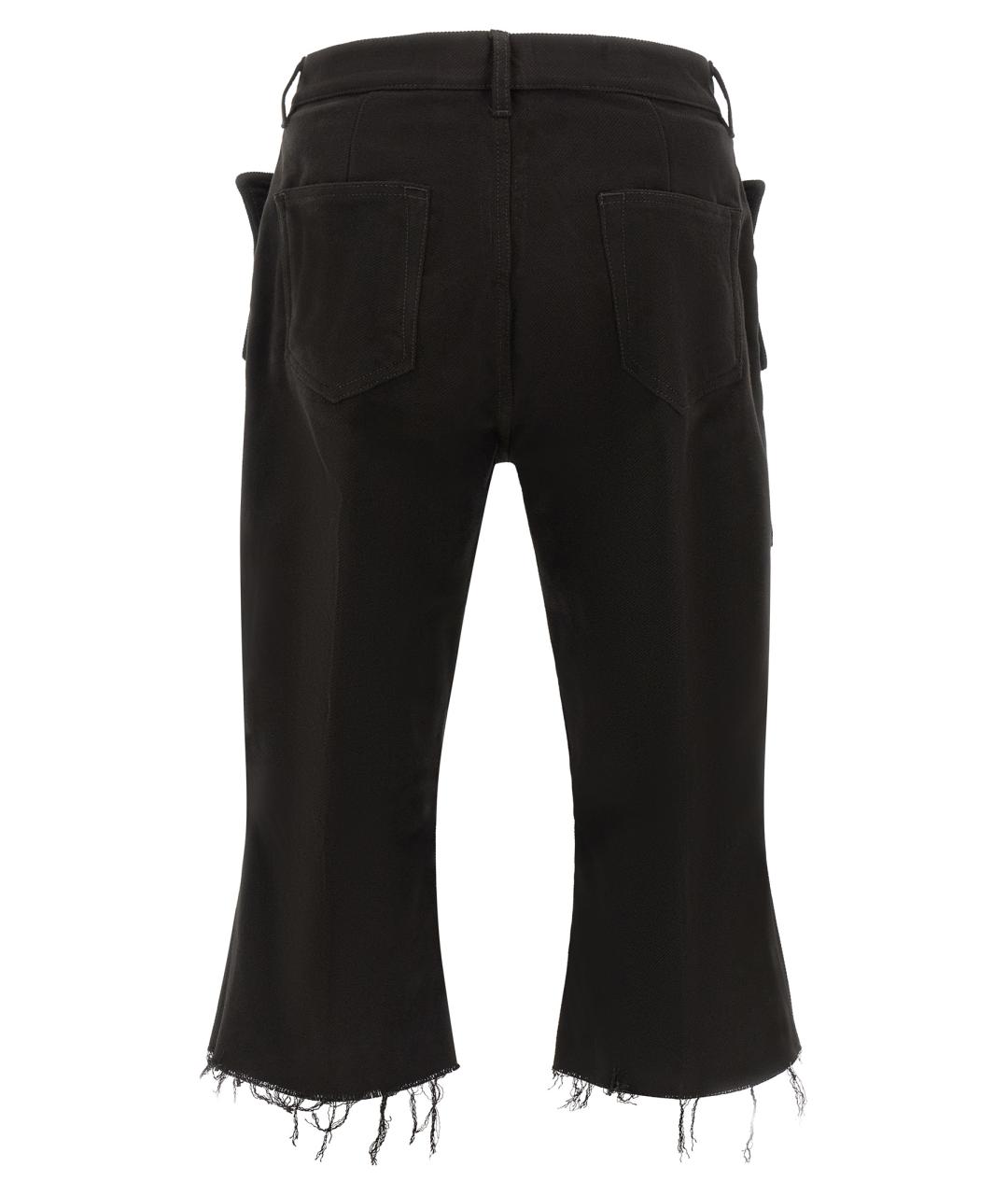 RICK OWENS Черные хлопковые шорты, фото 2