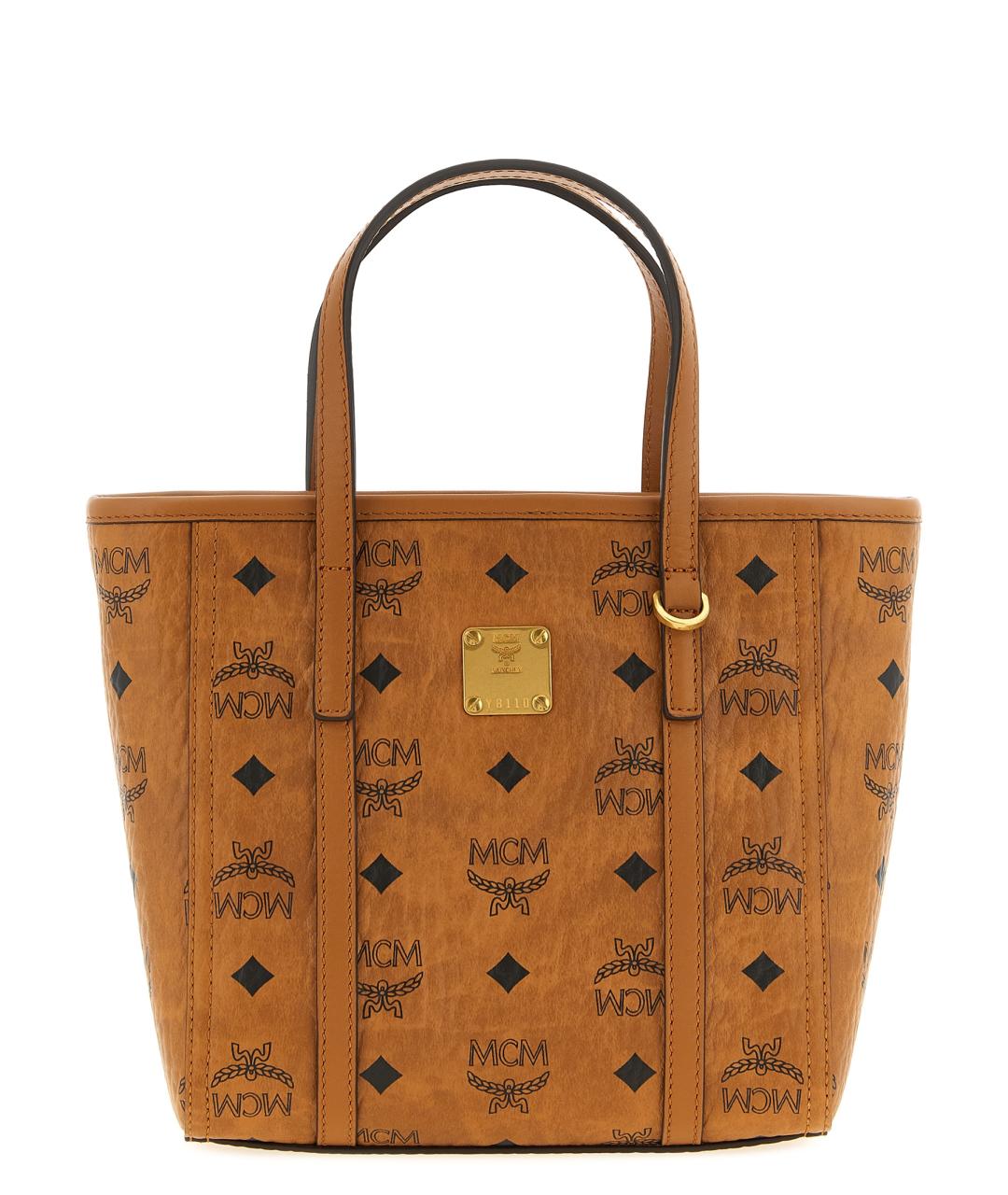 MCM Коричневая сумка тоут из канвы, фото 1