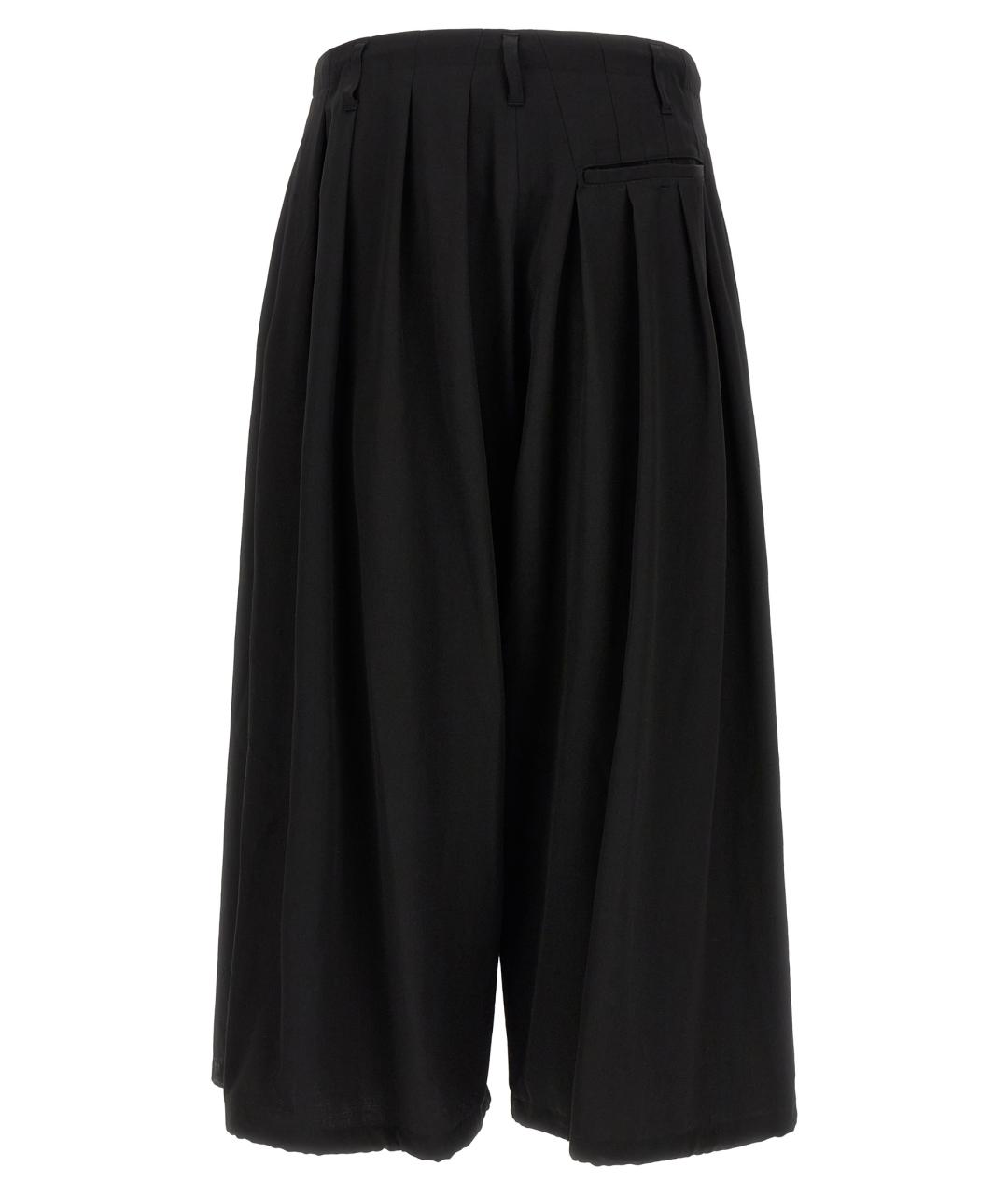 YOHJI YAMAMOTO Черные шерстяные повседневные брюки, фото 2