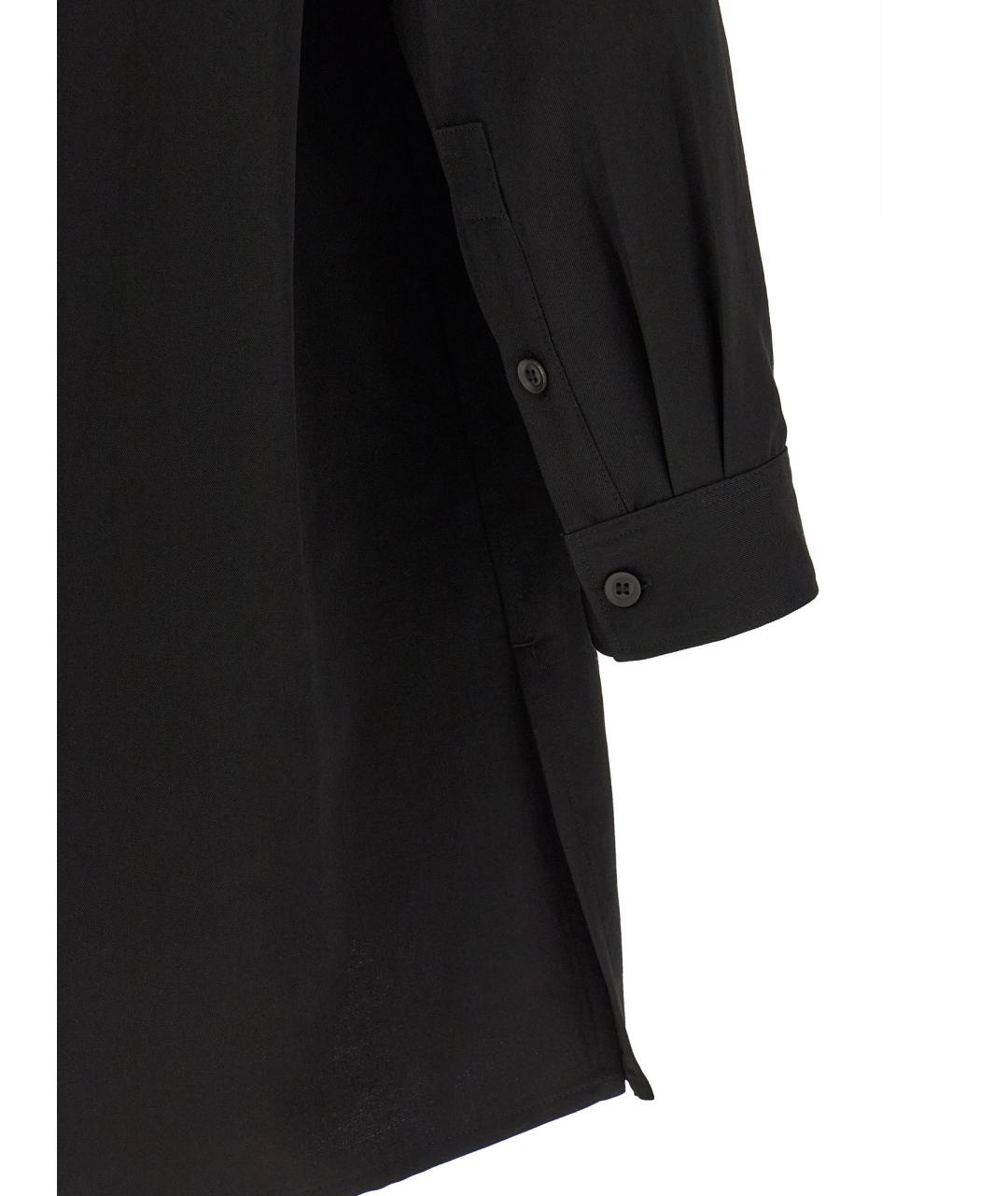 YOHJI YAMAMOTO Черная шерстяная кэжуал рубашка, фото 4