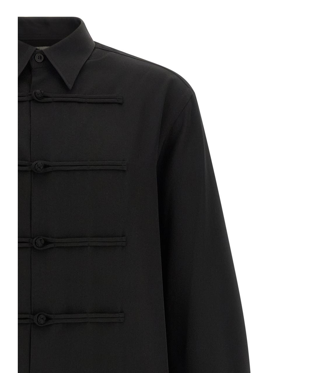 YOHJI YAMAMOTO Черная шерстяная кэжуал рубашка, фото 3