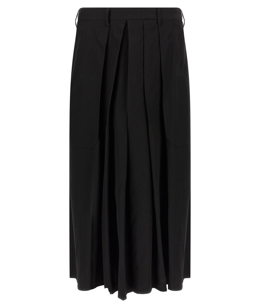 YOHJI YAMAMOTO Черные шерстяные повседневные брюки, фото 1